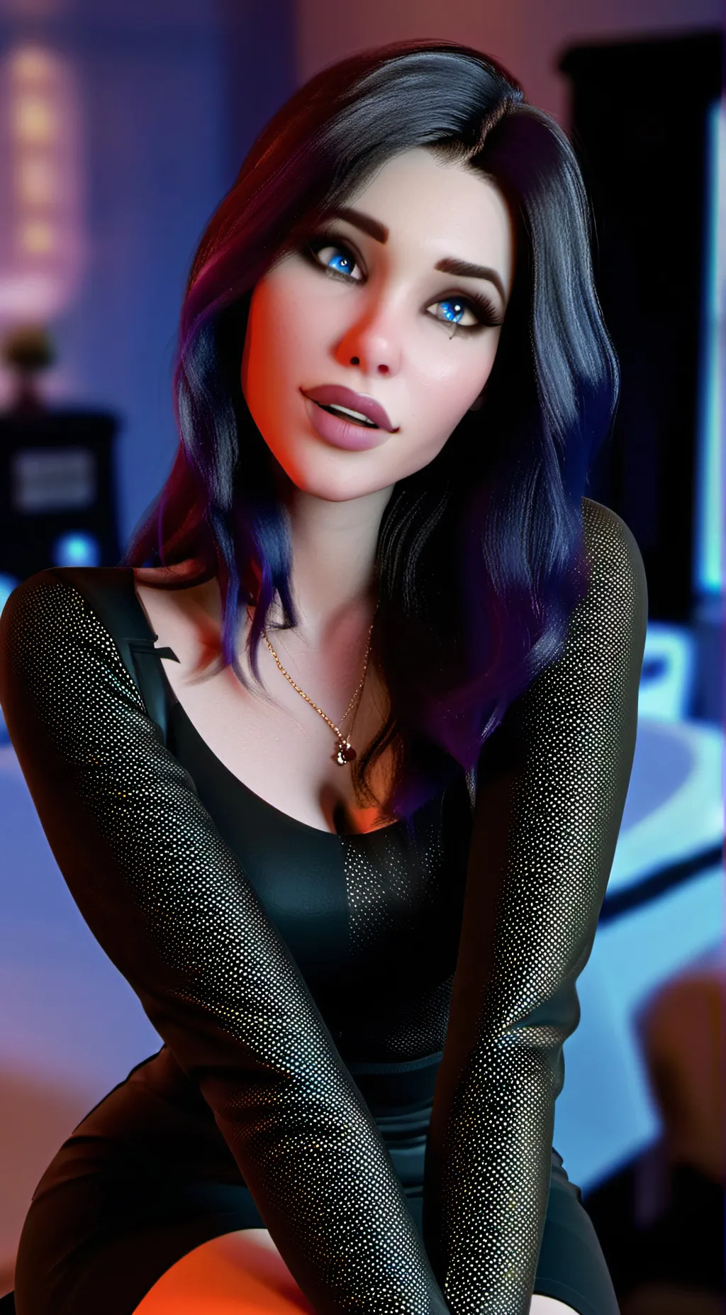 ai character: Luna  background
