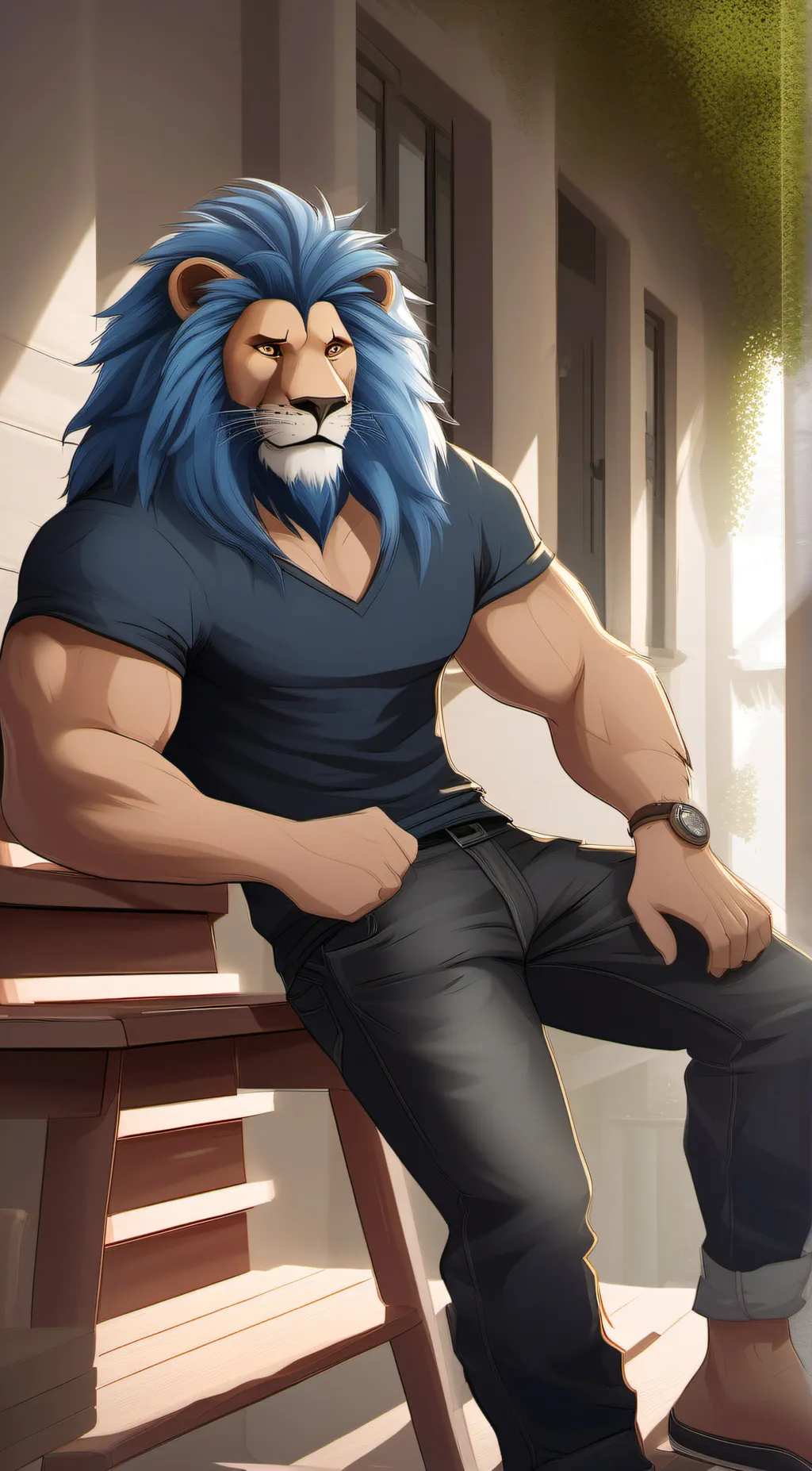 ai character: Thaddeus Lion background