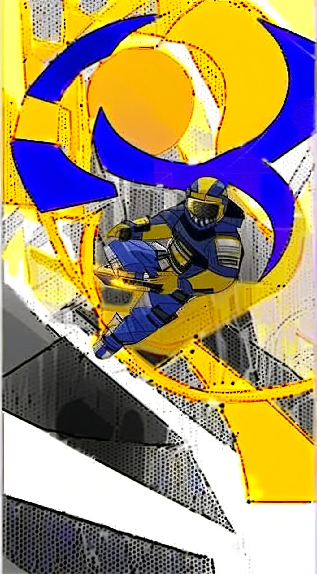 ai character: Riot guard san background