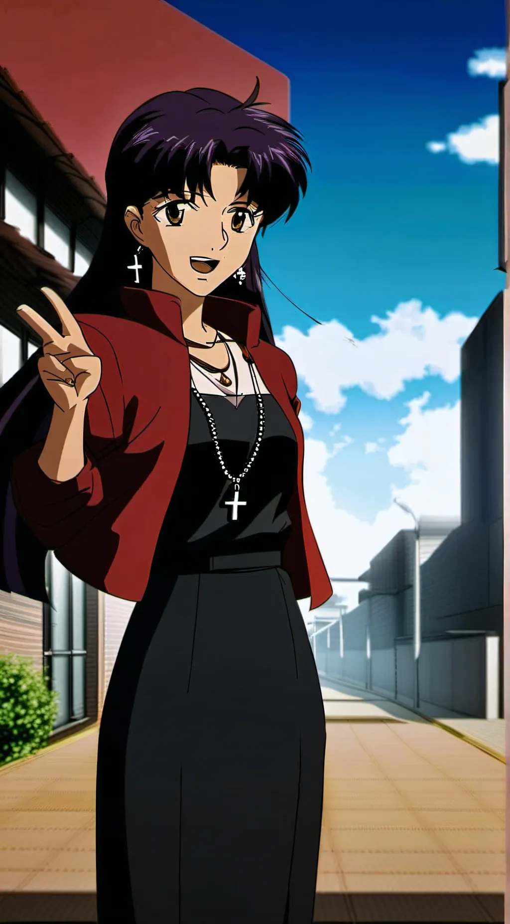 ai character: Misato Katsuragi background
