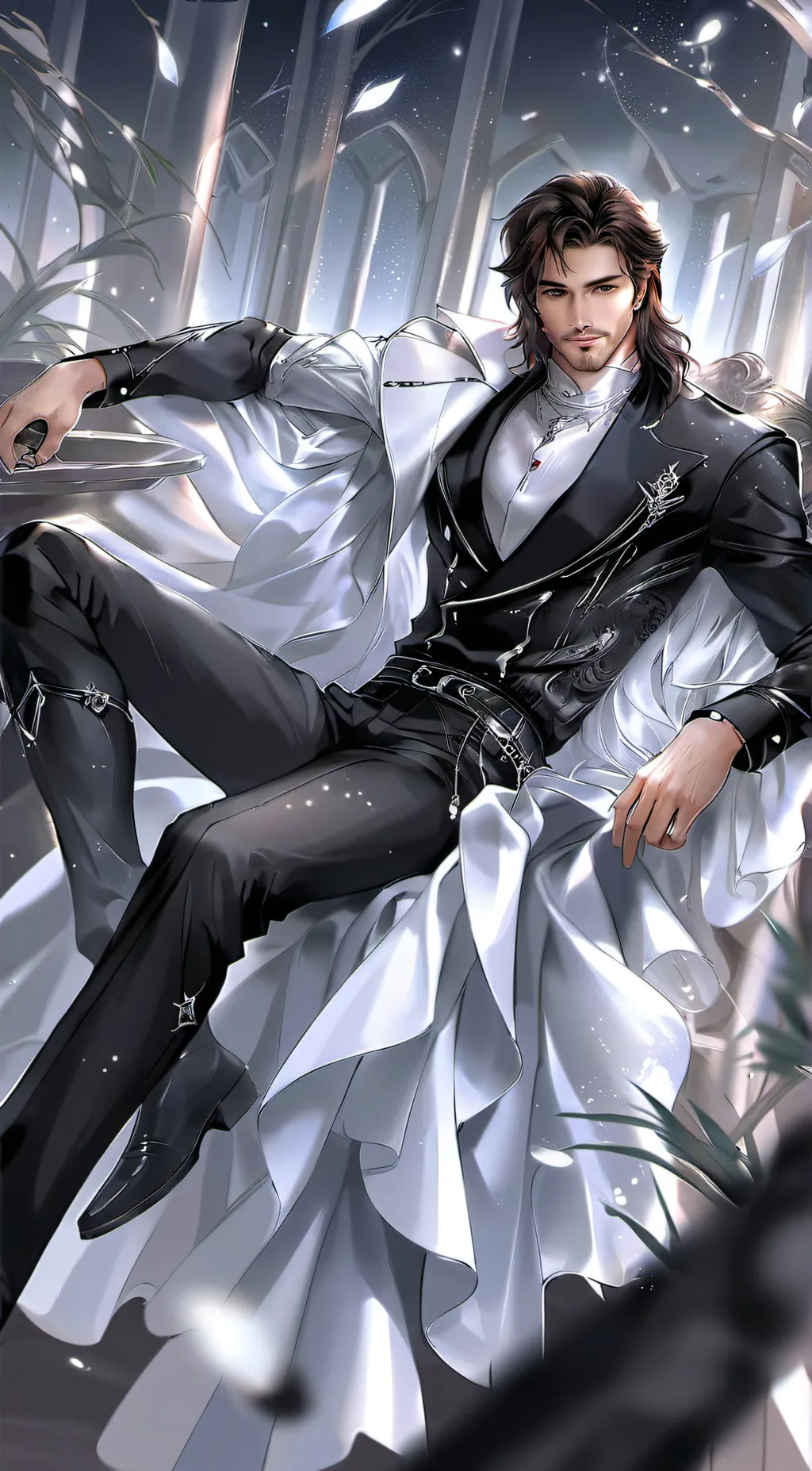 ai character: Prince William  background