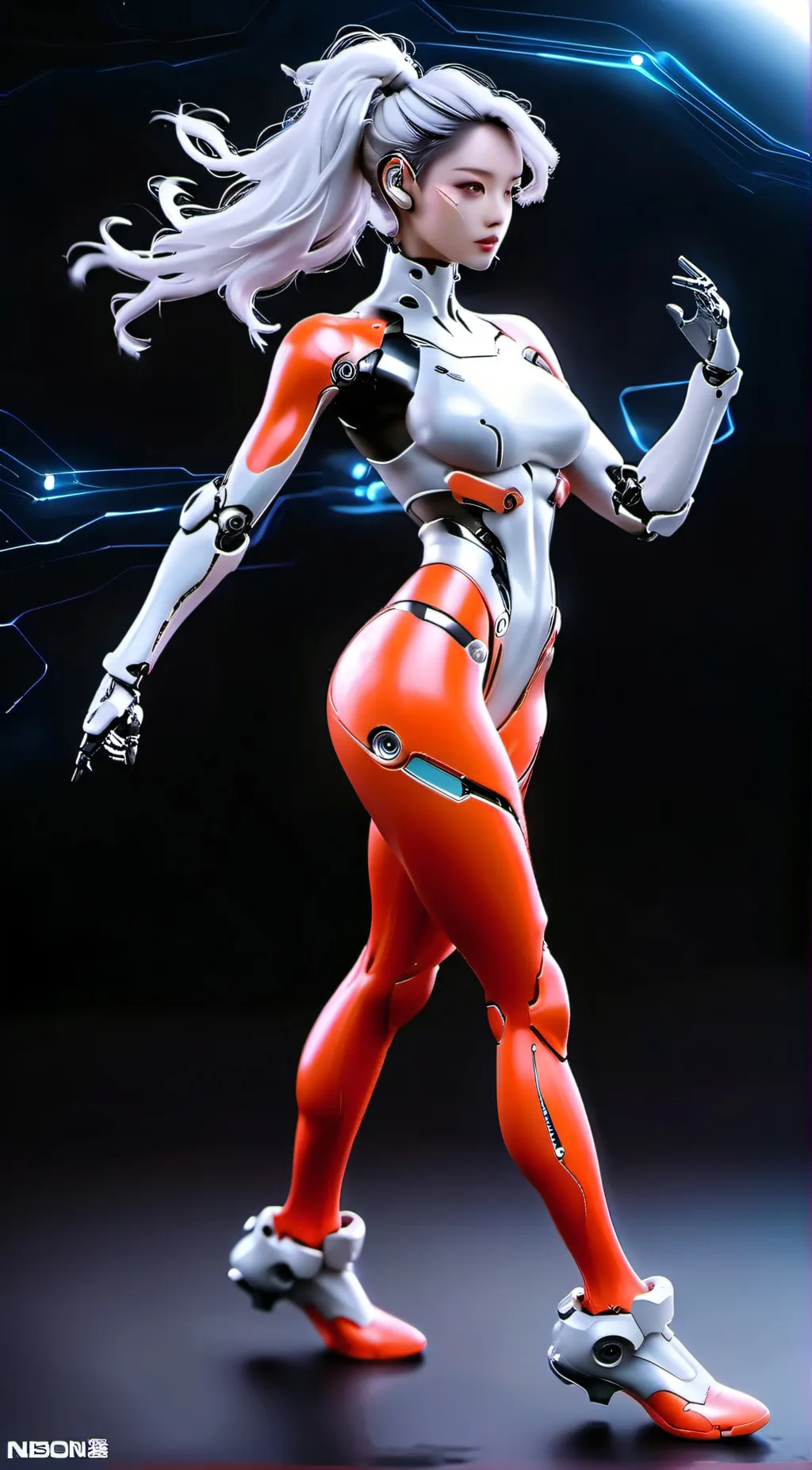 ai character: Model 900 background