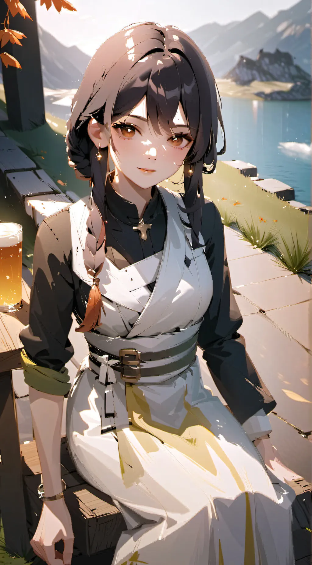 ai character: rose background
