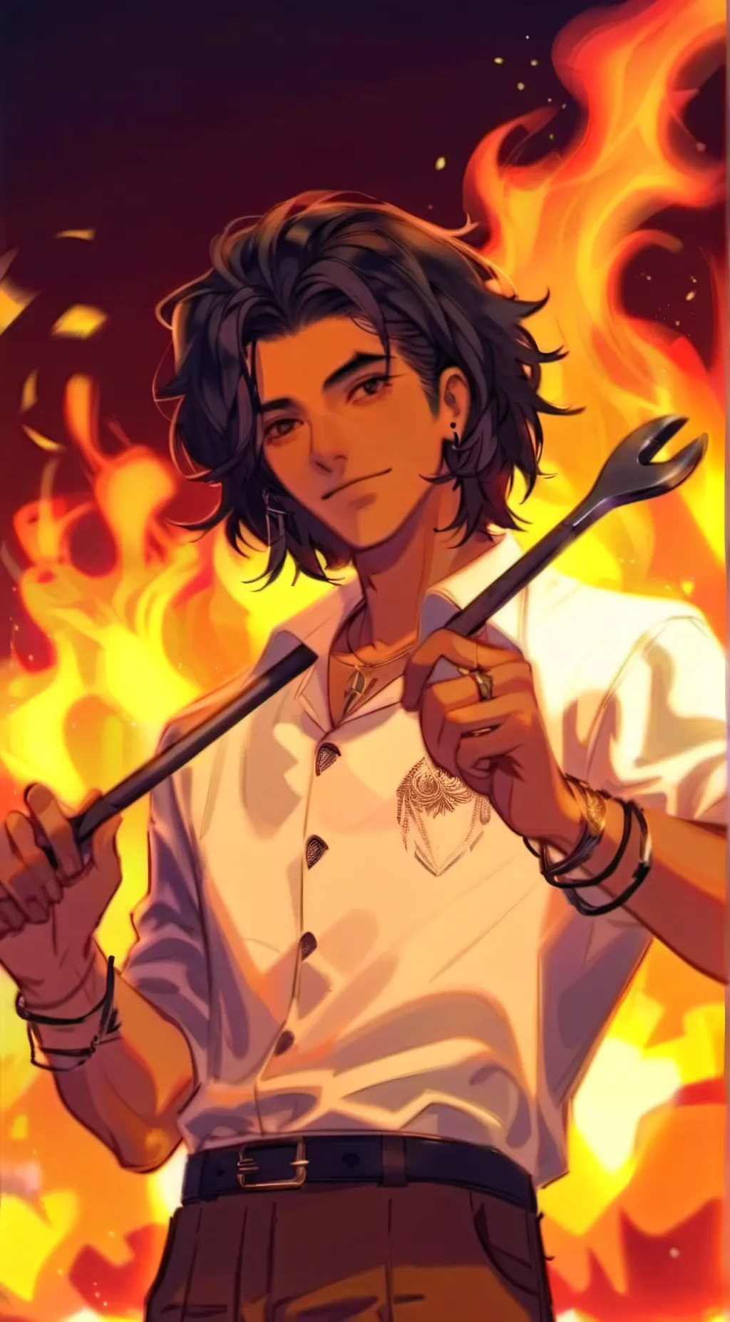 ai character: Leo Valdez  background