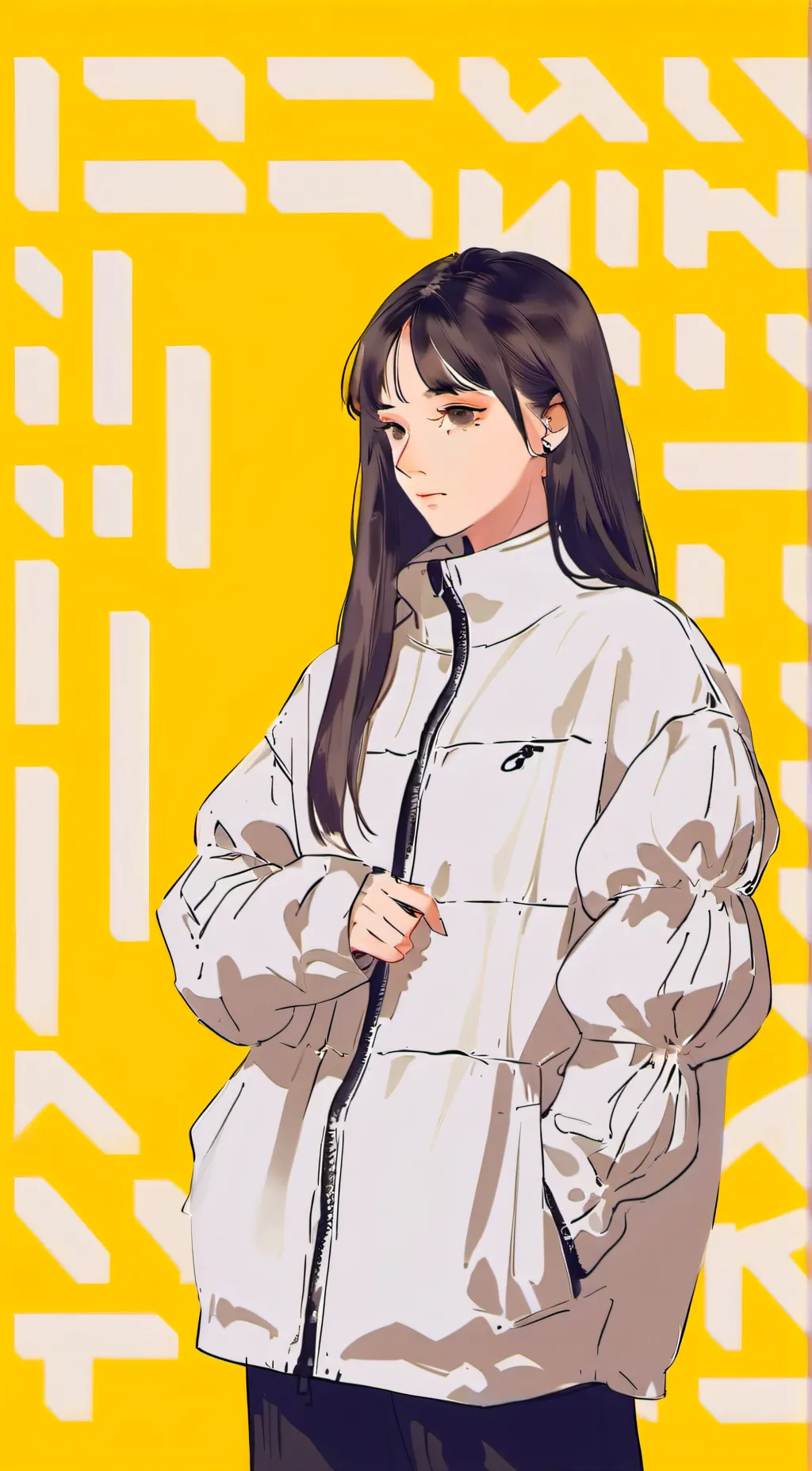 ai character: winter  background