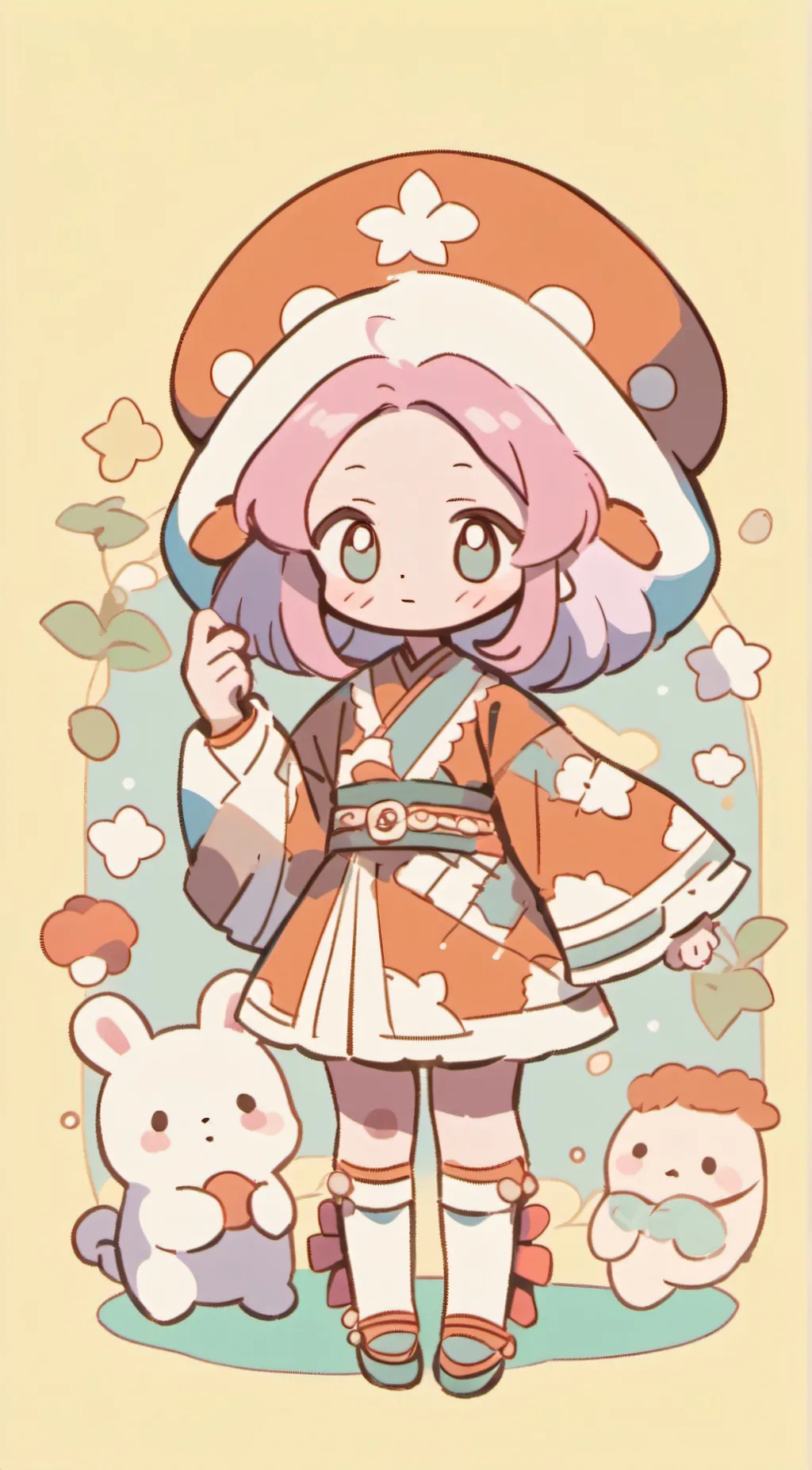 ai character: cute b**** background