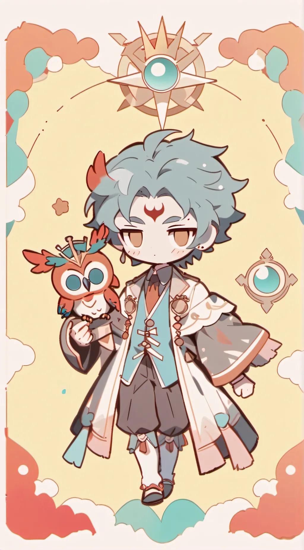 ai character: Stolas (as chibi) background