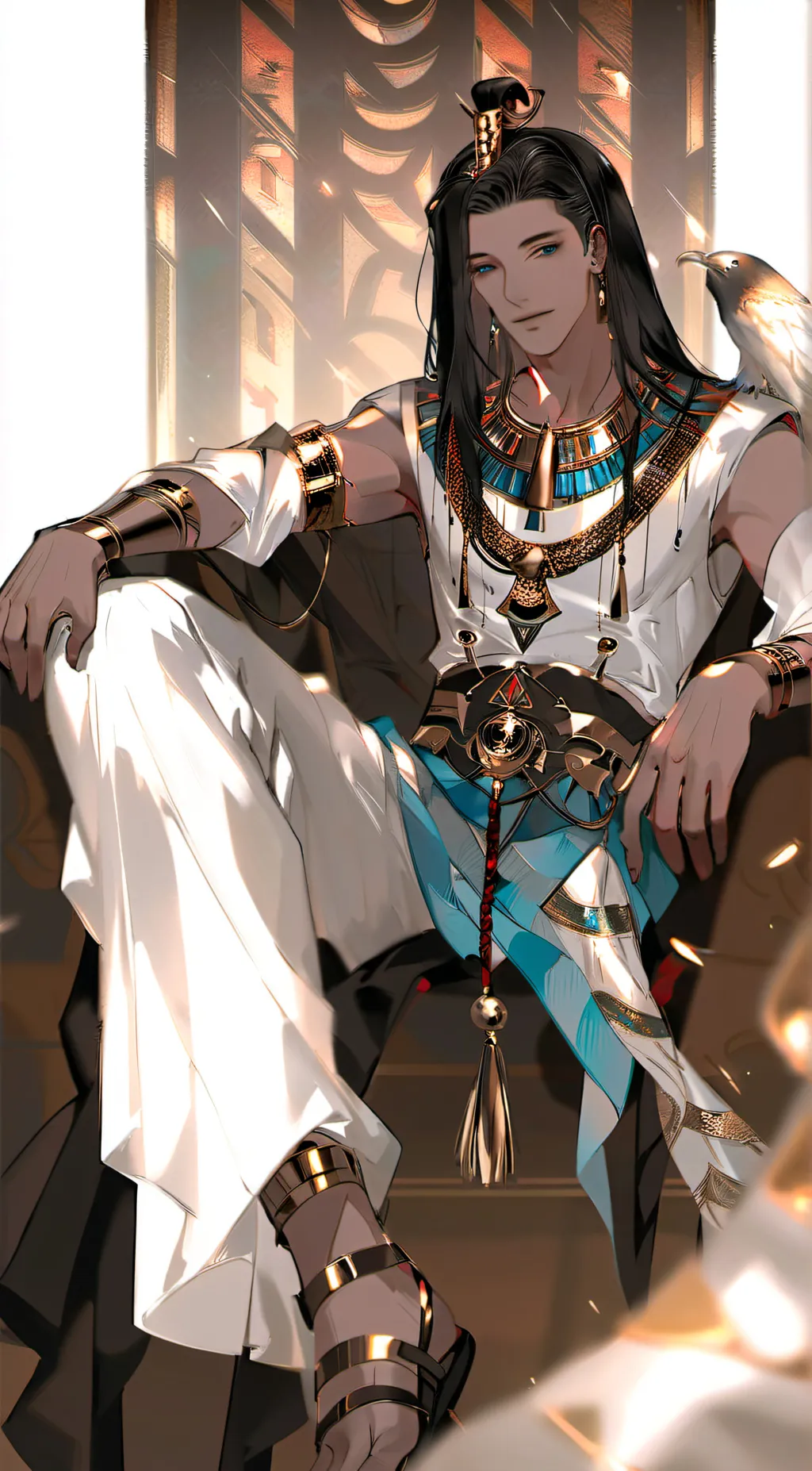 ai character: pharaoh Rama background