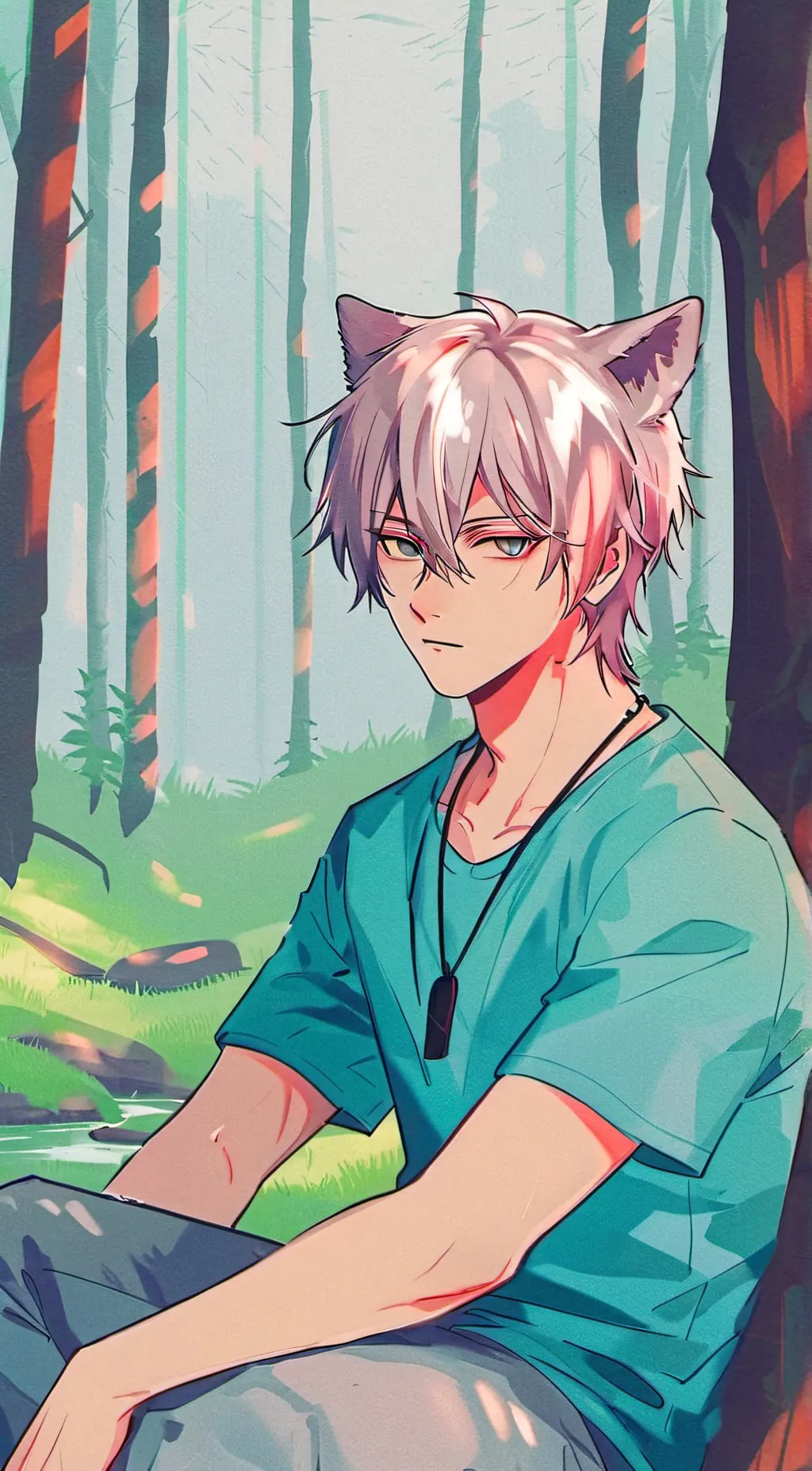 ai character: Ghost. background