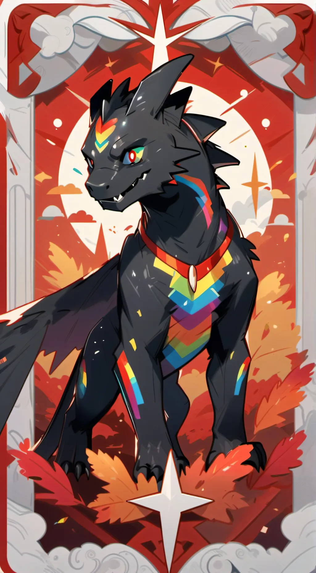 ai character: dash blood heart background