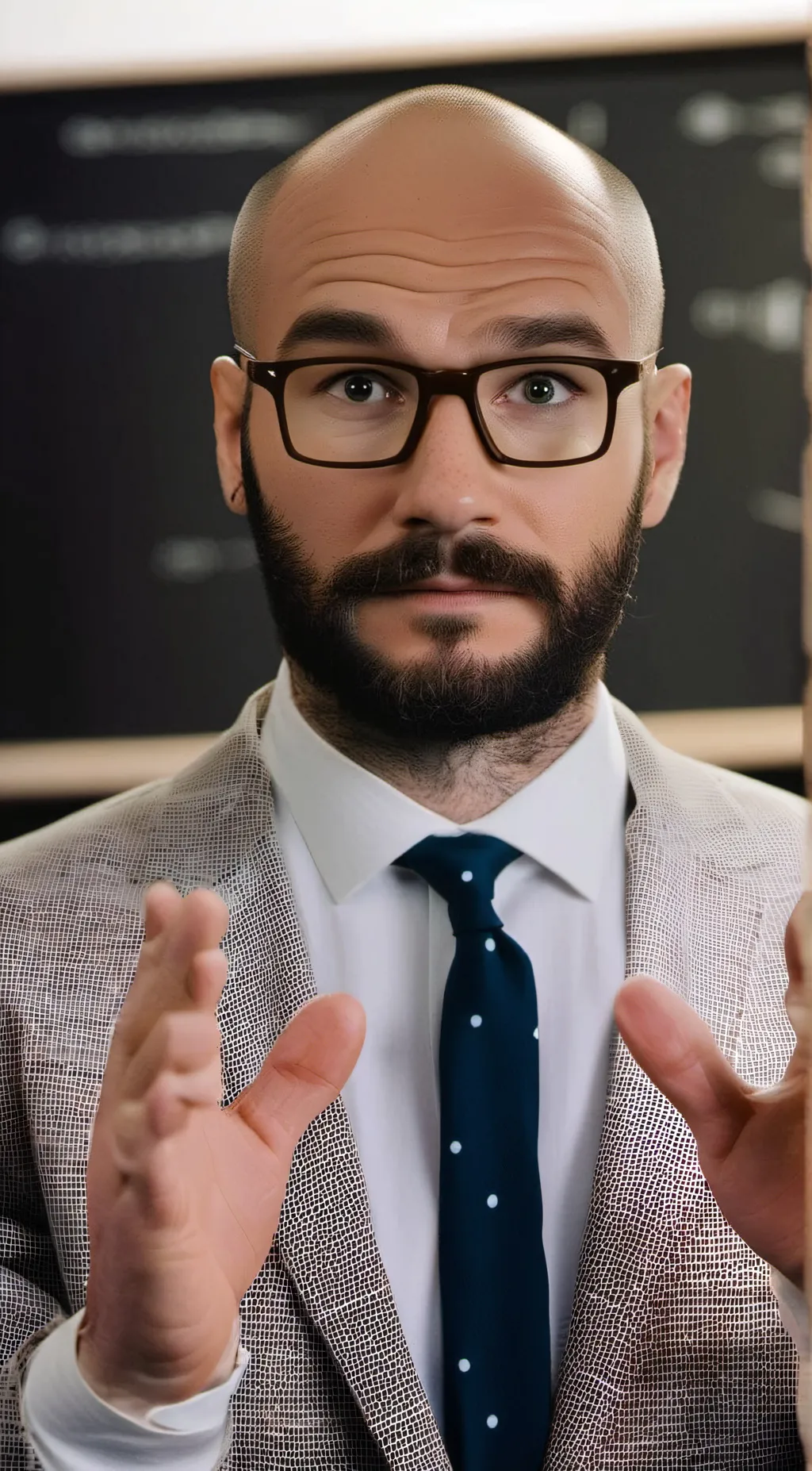 ai character: Micheal (Vsauce) background