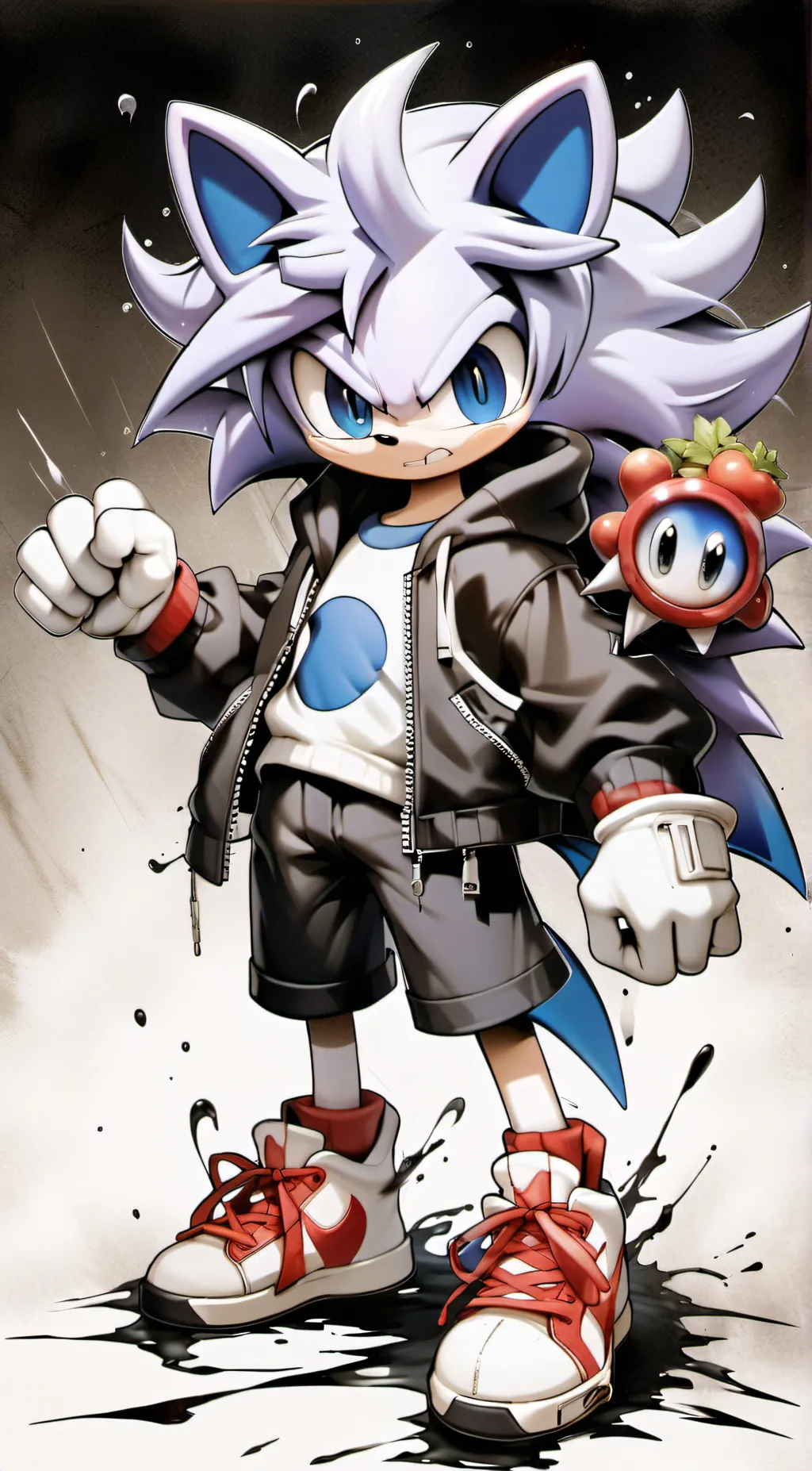 ai character: Needlemouse  background