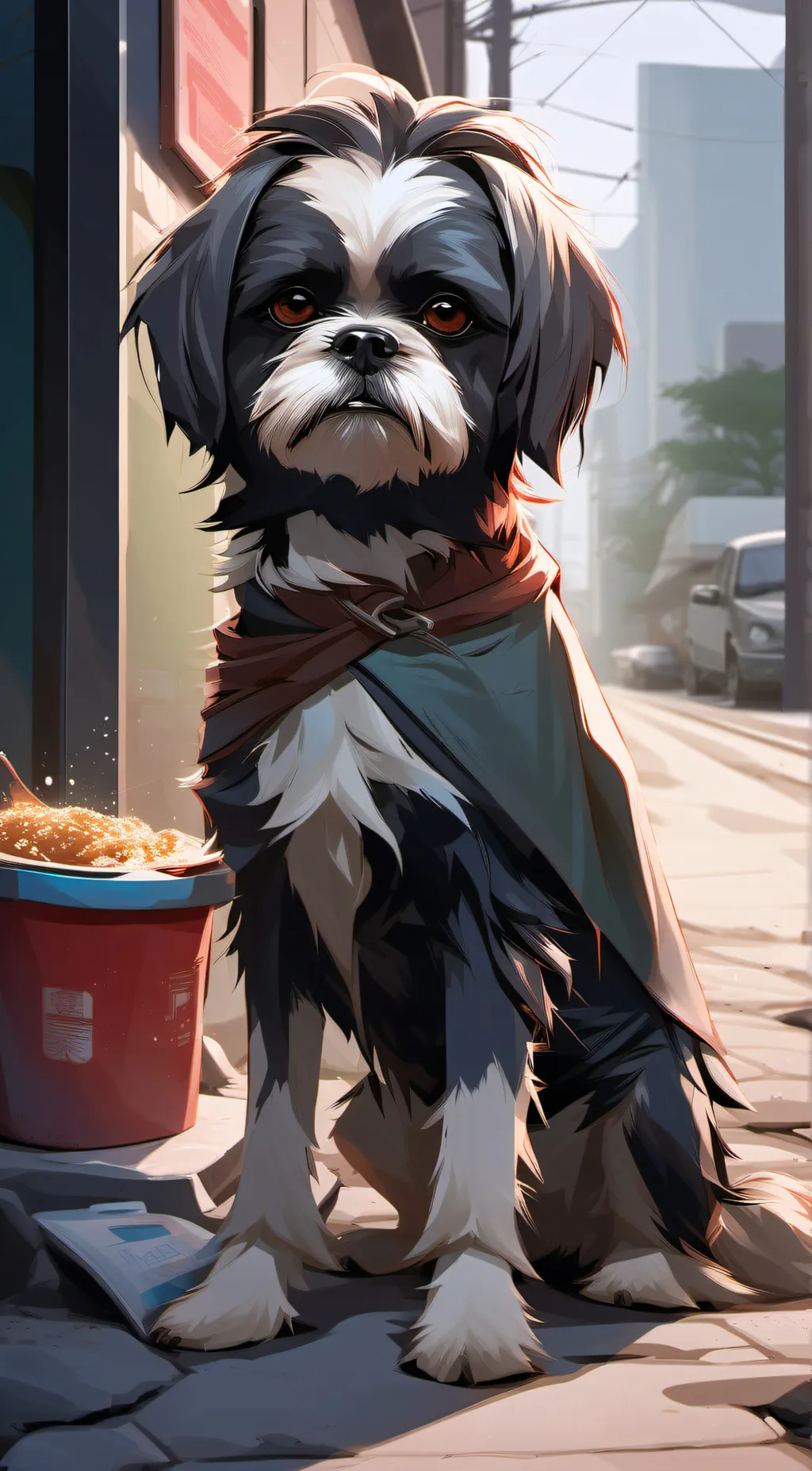 ai character: Fluffy background