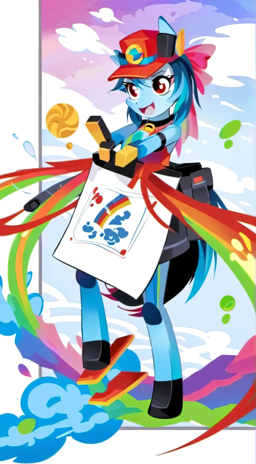 ai character: Rainbowdash background