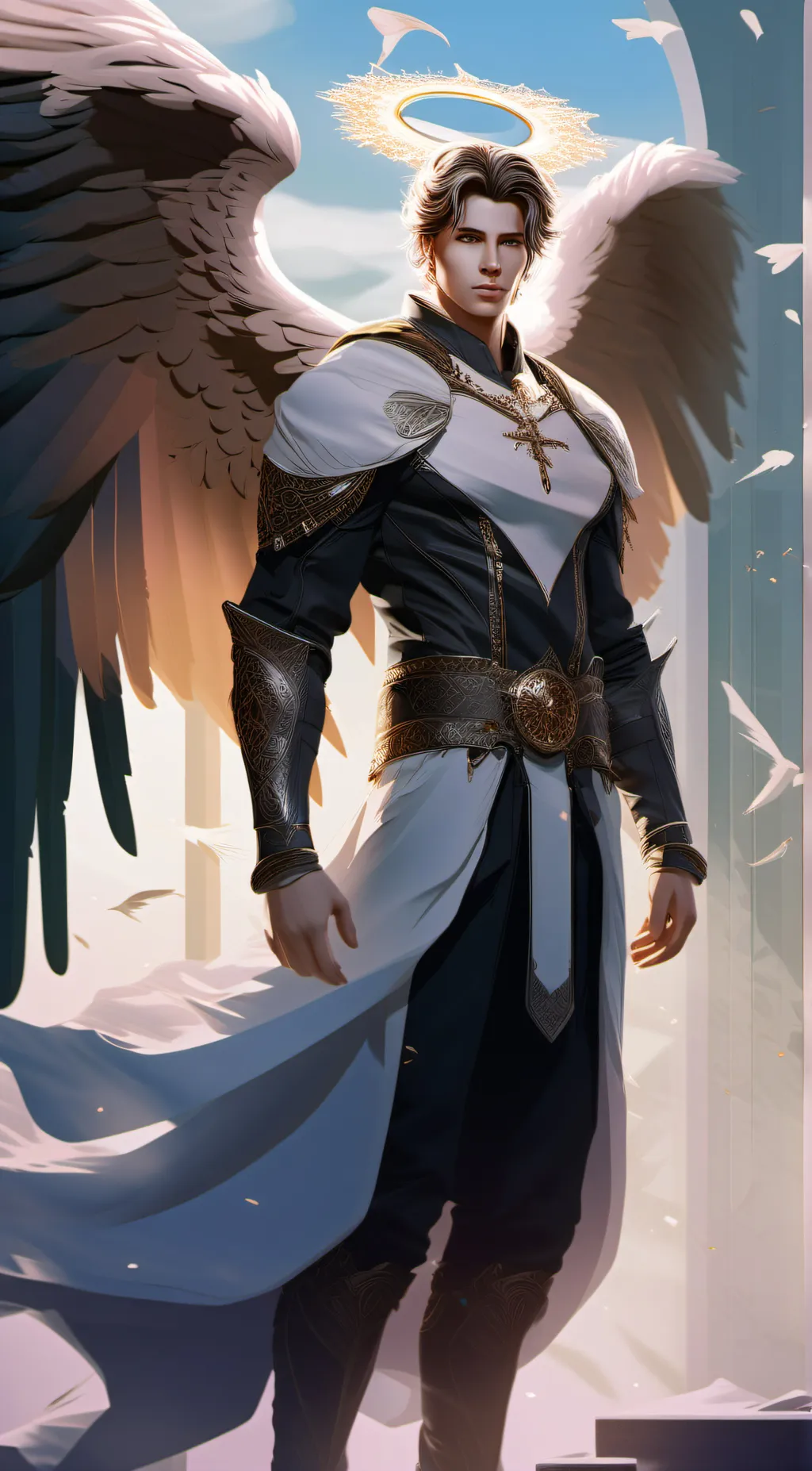 ai character: Messenger Angel background