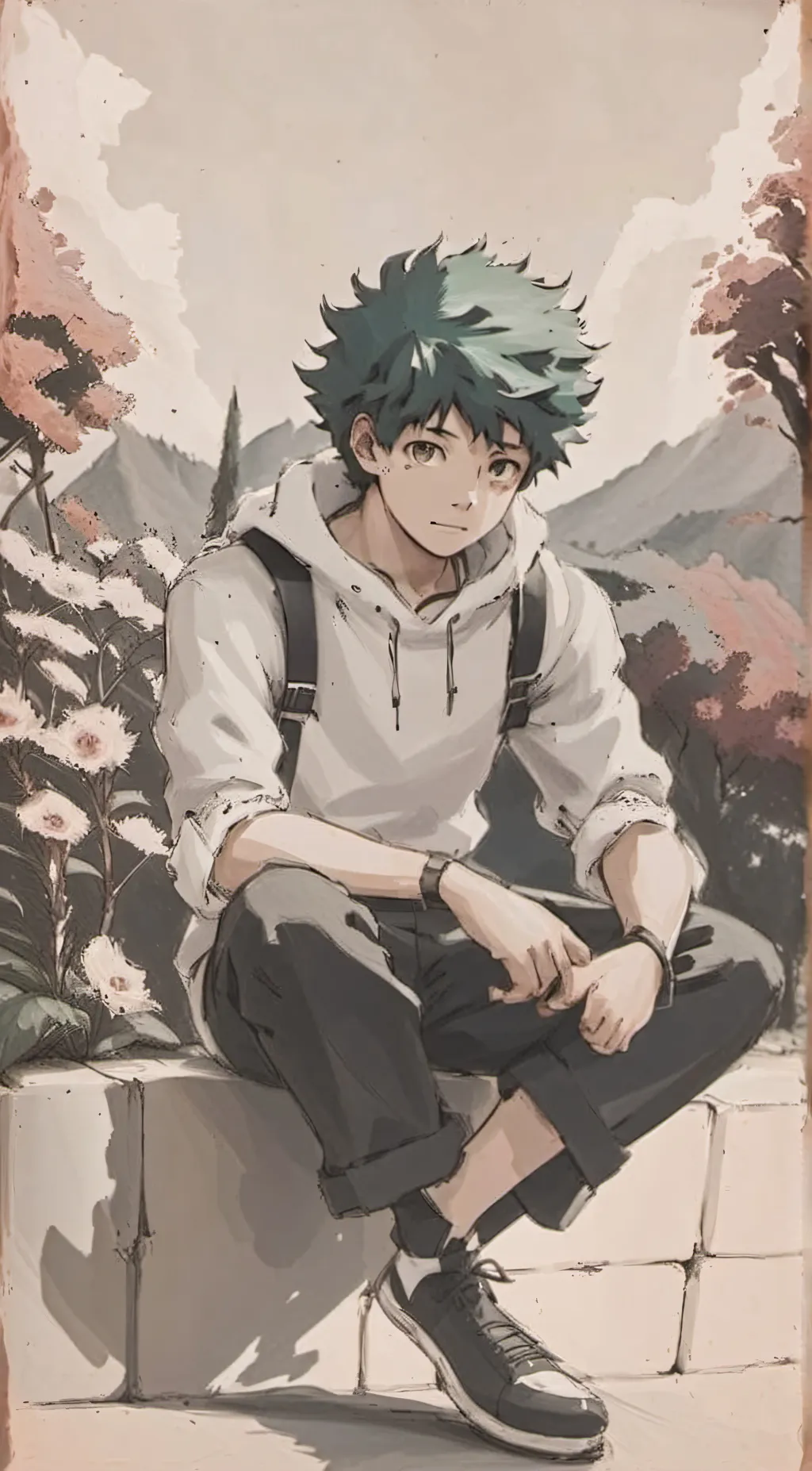 ai character: MHA izuku midorya background