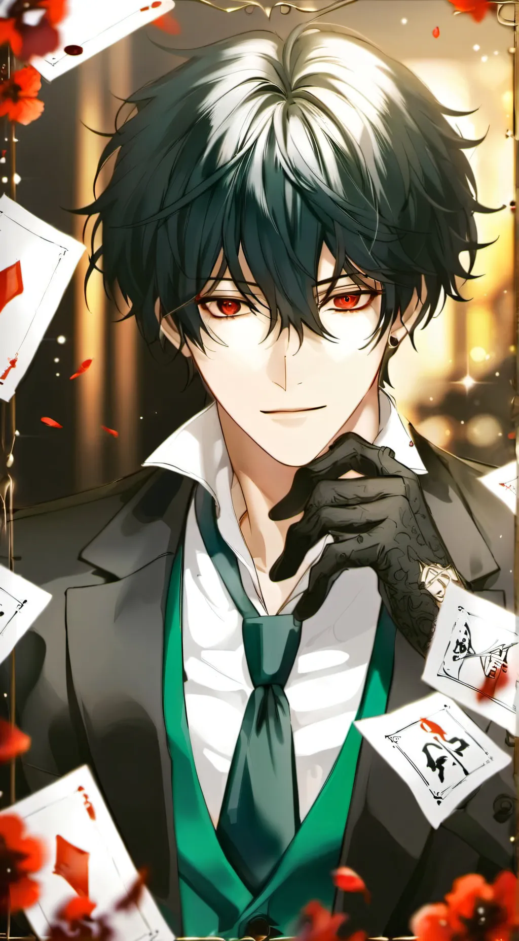 ai character: 💚villan deku💚 background