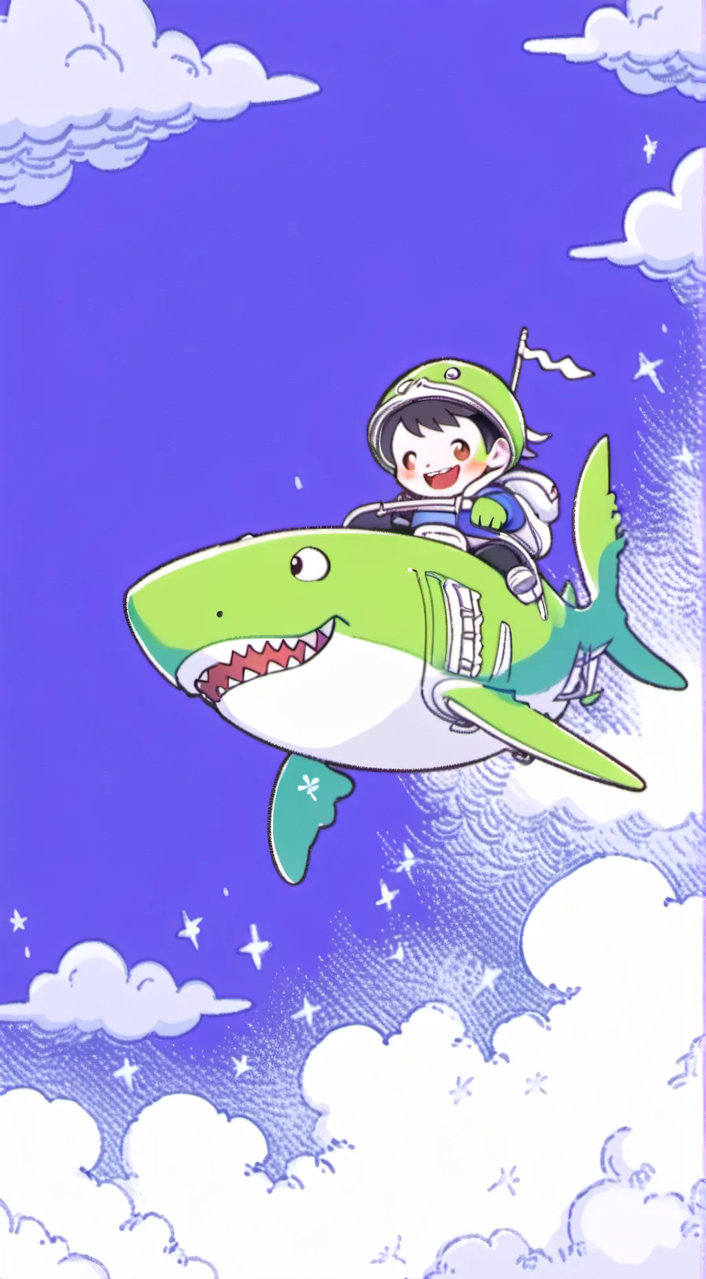 ai character: smileing critters  background