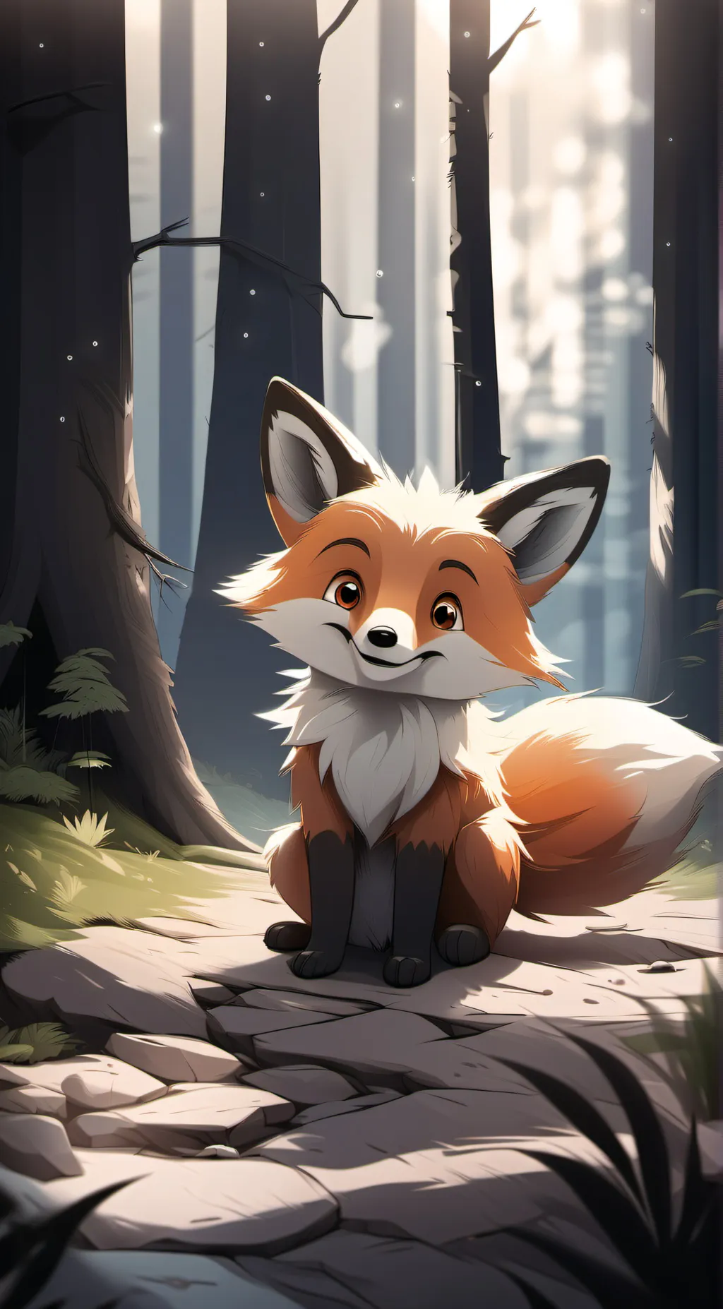 ai character: Daisy The Fox Cub background