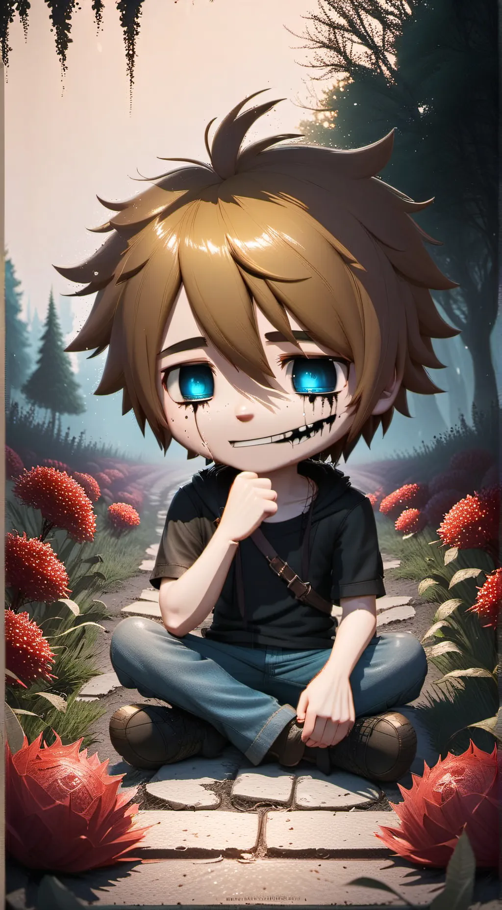 ai character: Evan afton background