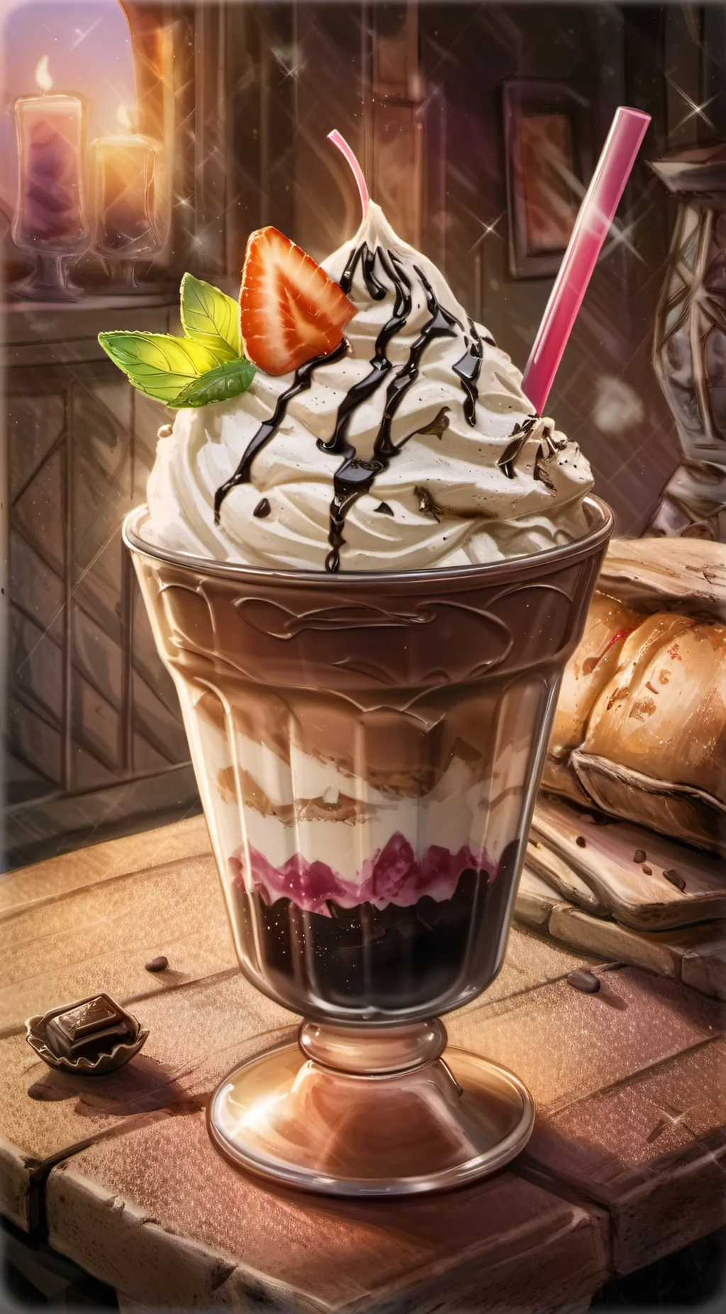 ai character: Milkshake background