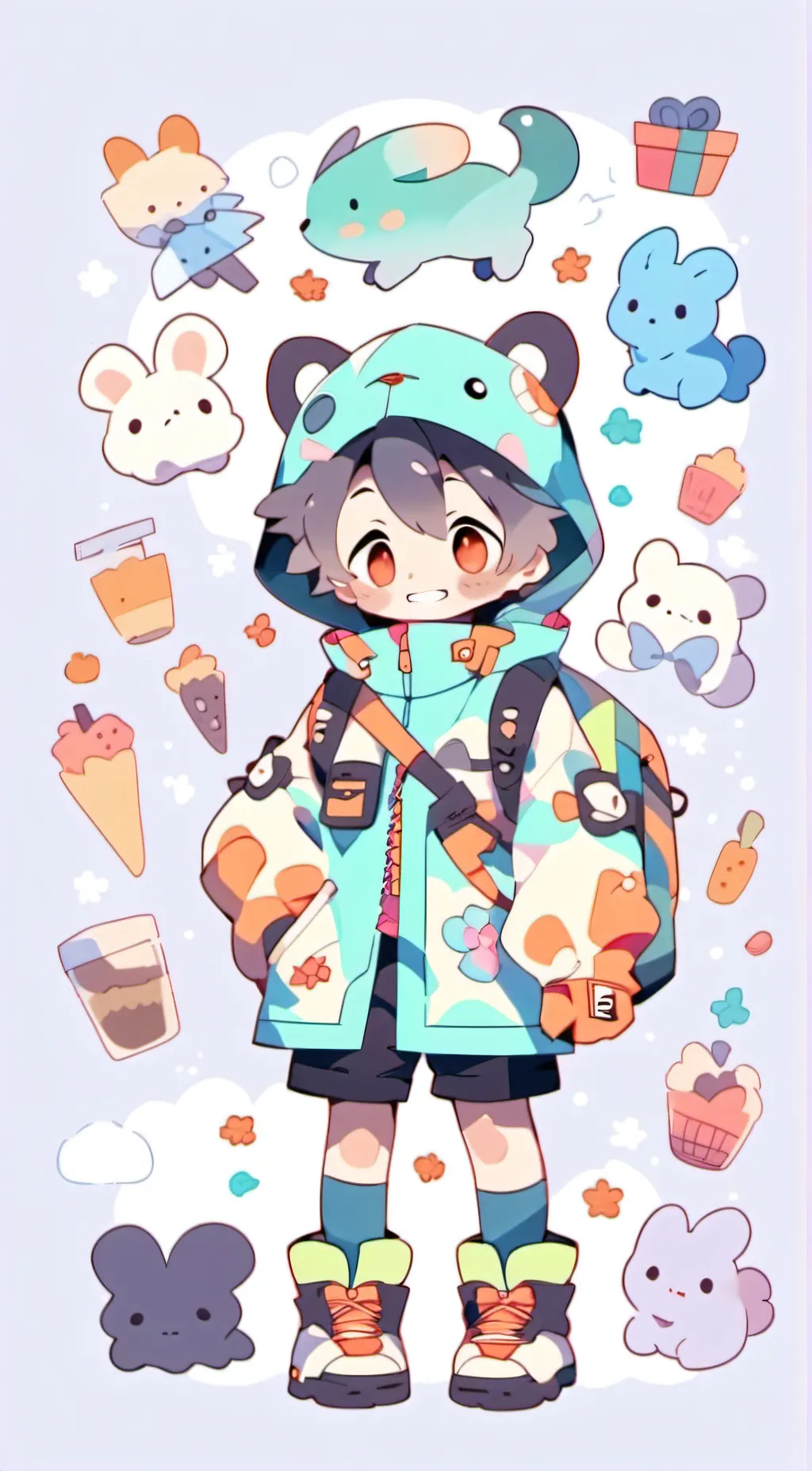 ai character: dogday and catnap background