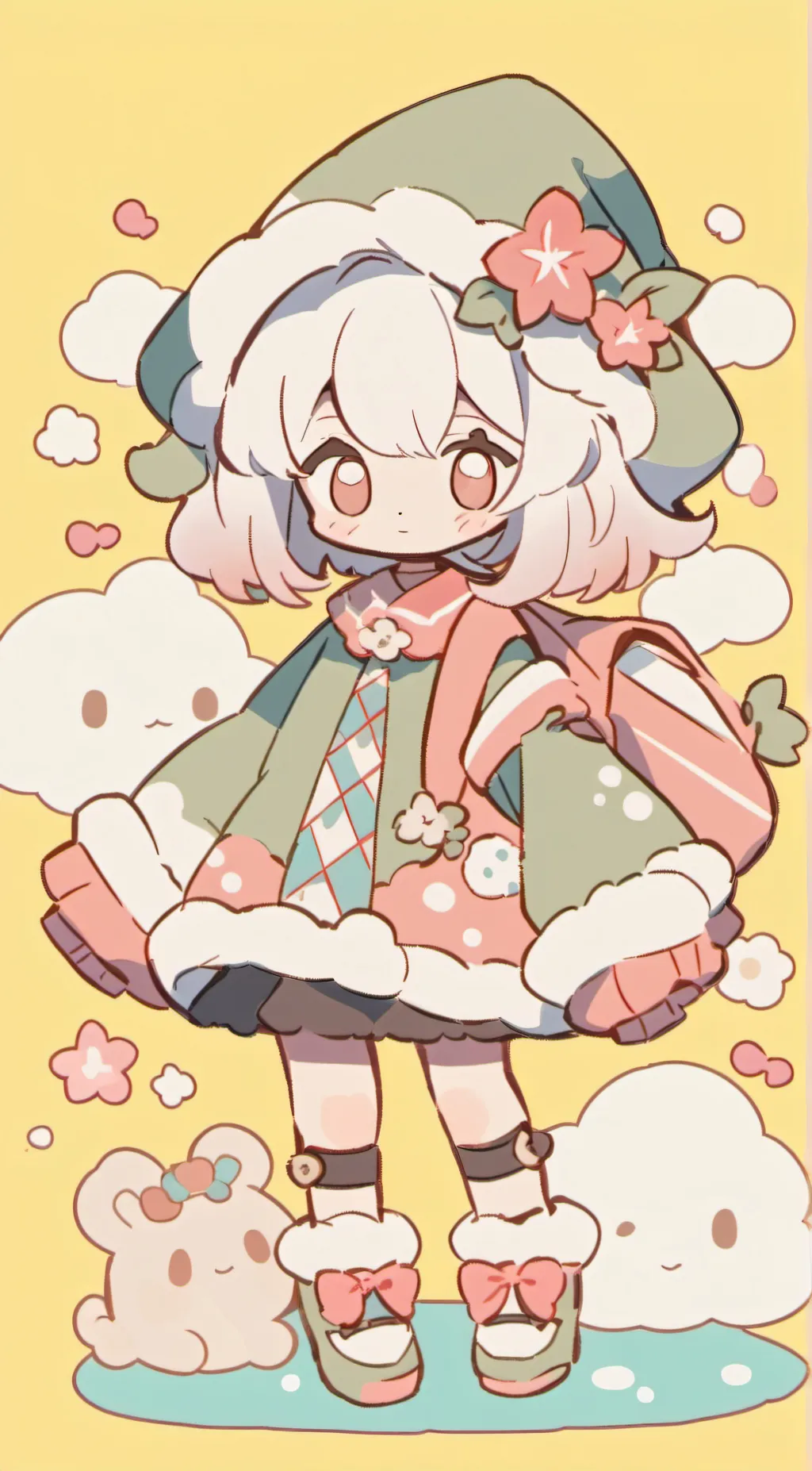 ai character: Cloudy background
