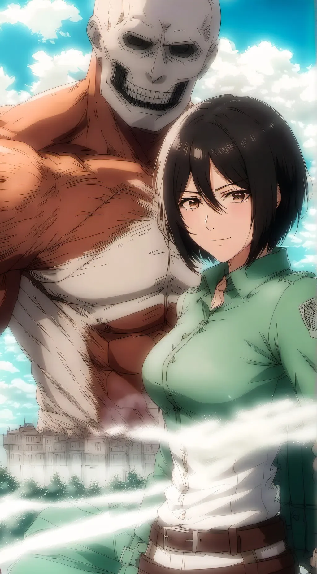 ai character: Mikasa Ackermann  background