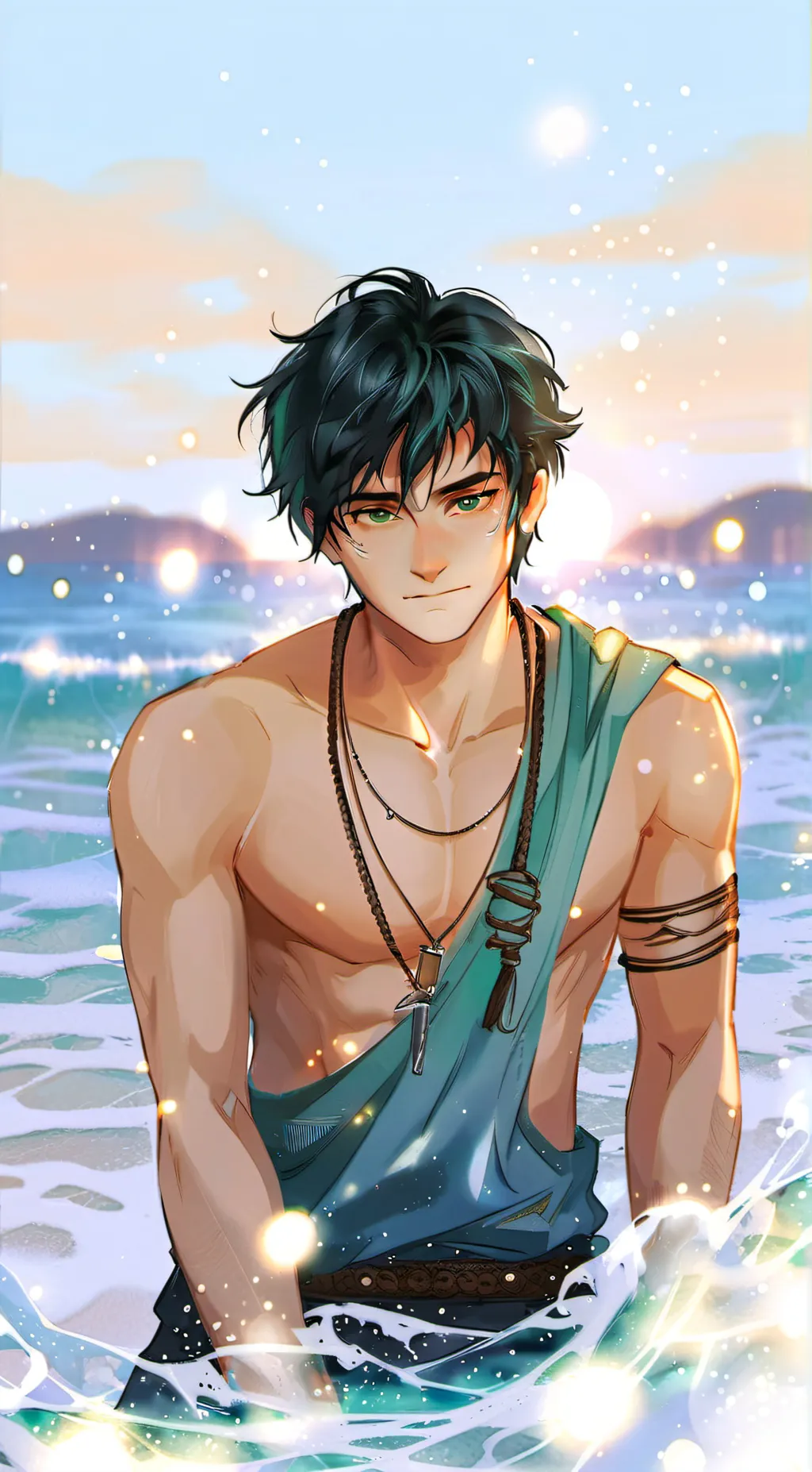ai character: Percy Jackson.  background