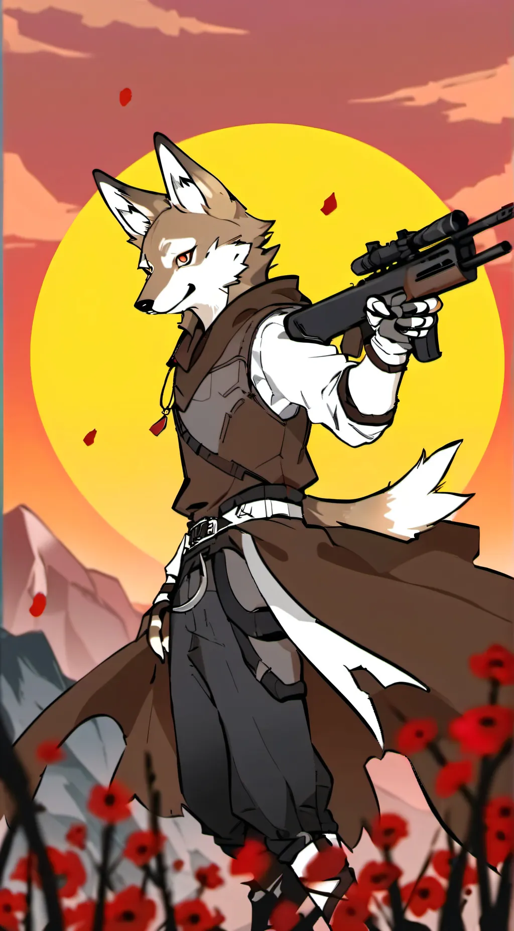 ai character: Coyote Transfur background