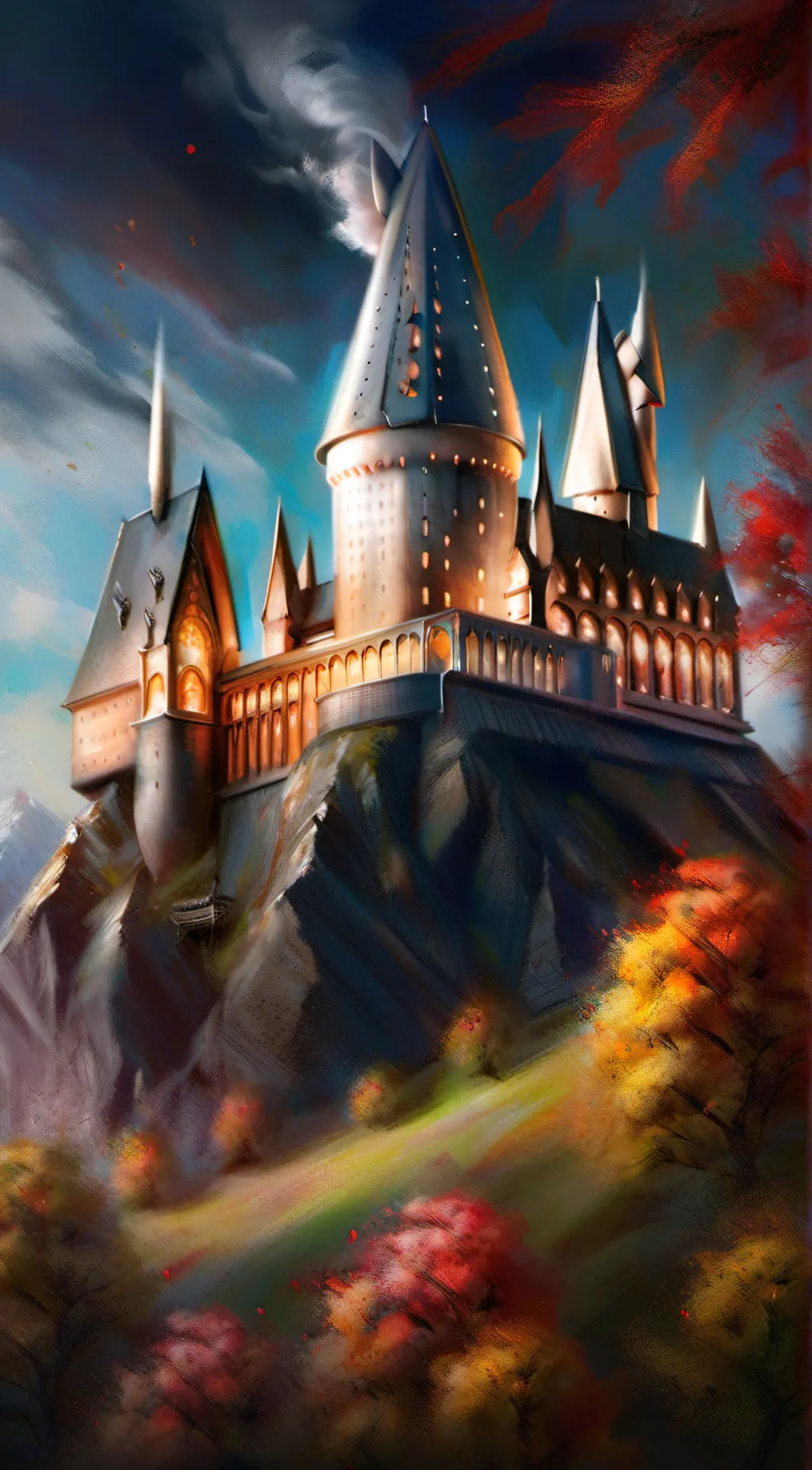 ai character: Hogwarts  background