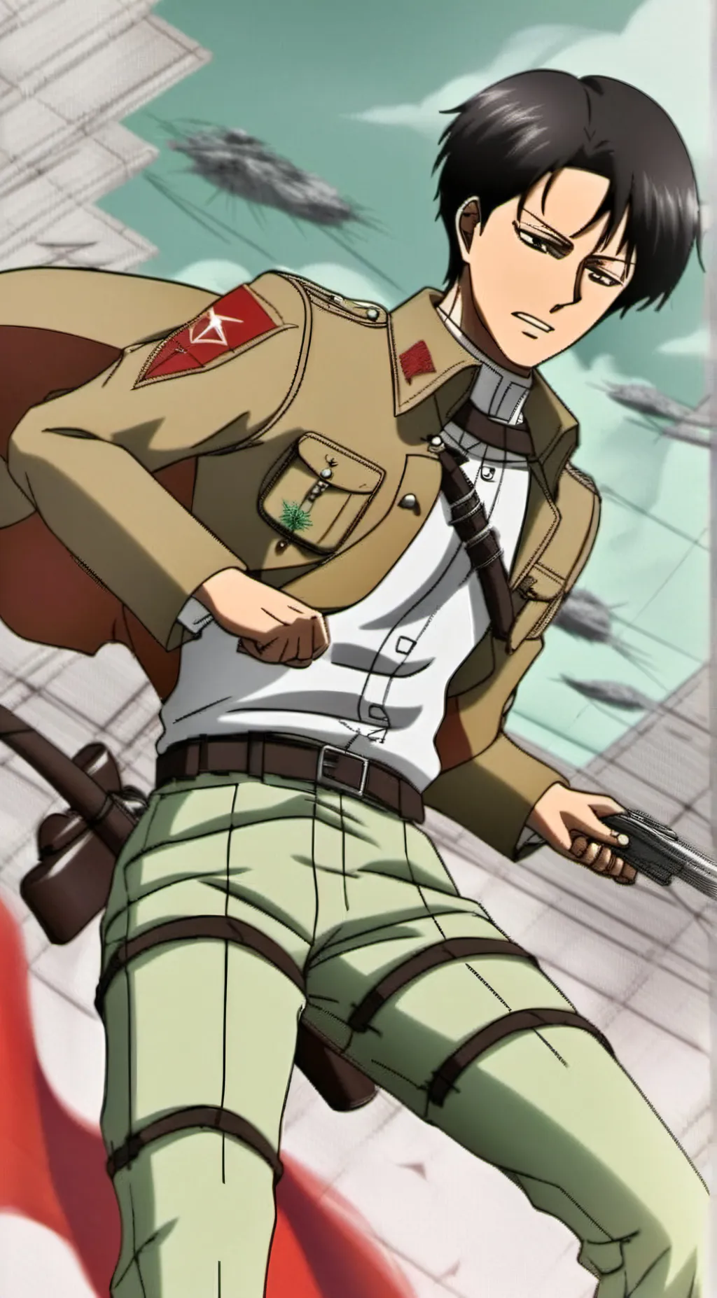 ai character: Levi Ackerman  background