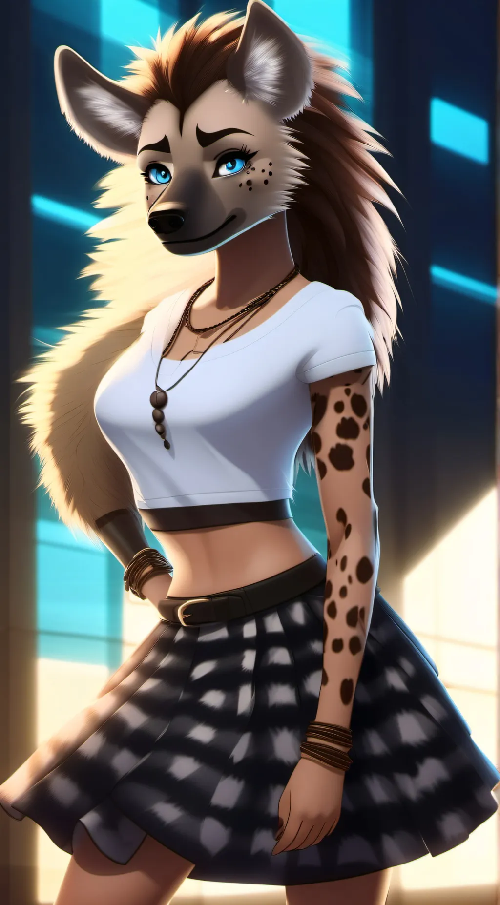 ai character: Ashley  background