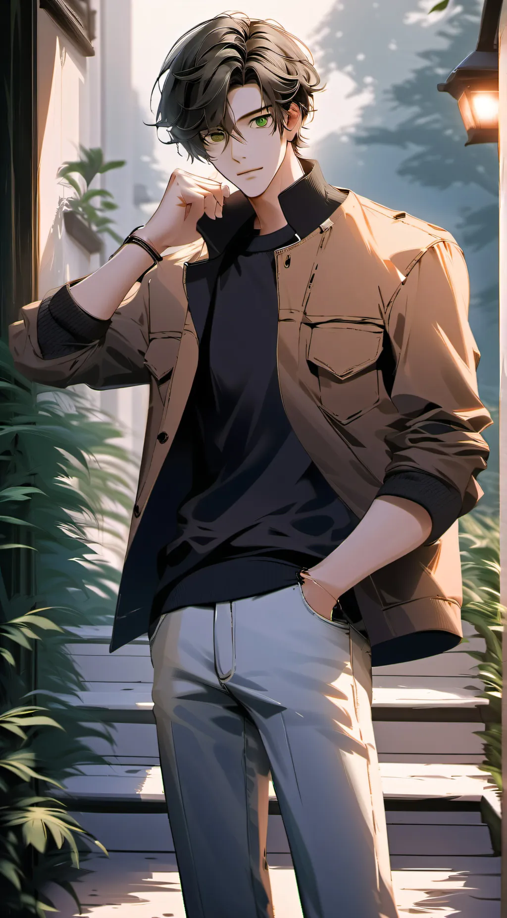 ai character: ein background