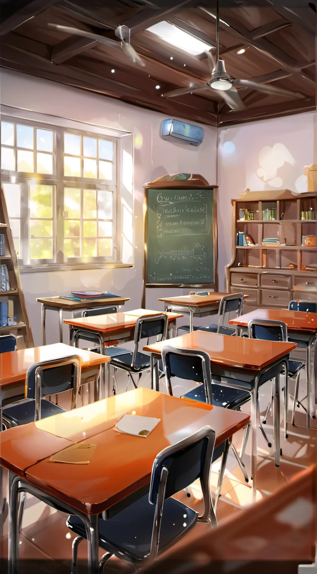 ai character: Classroom background