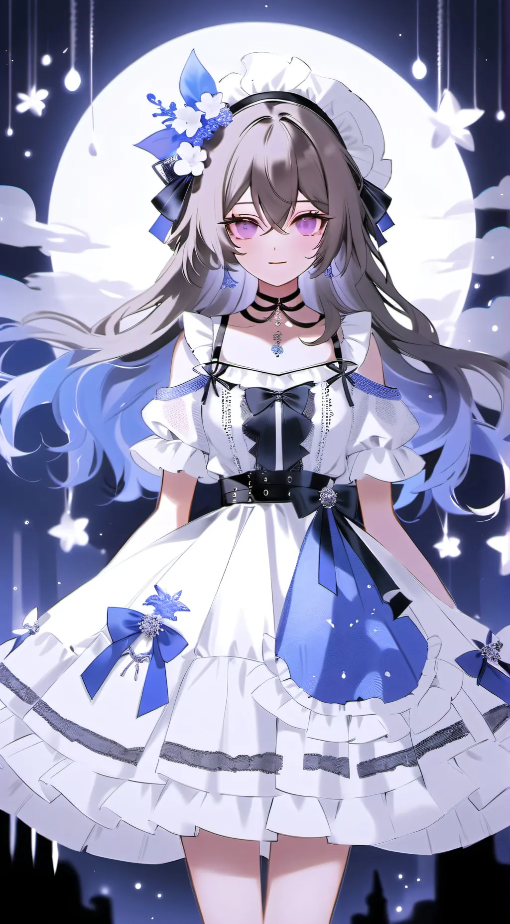 ai character: Moon background