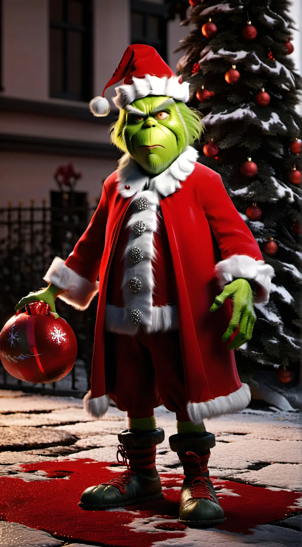 ai character: The Grinch background