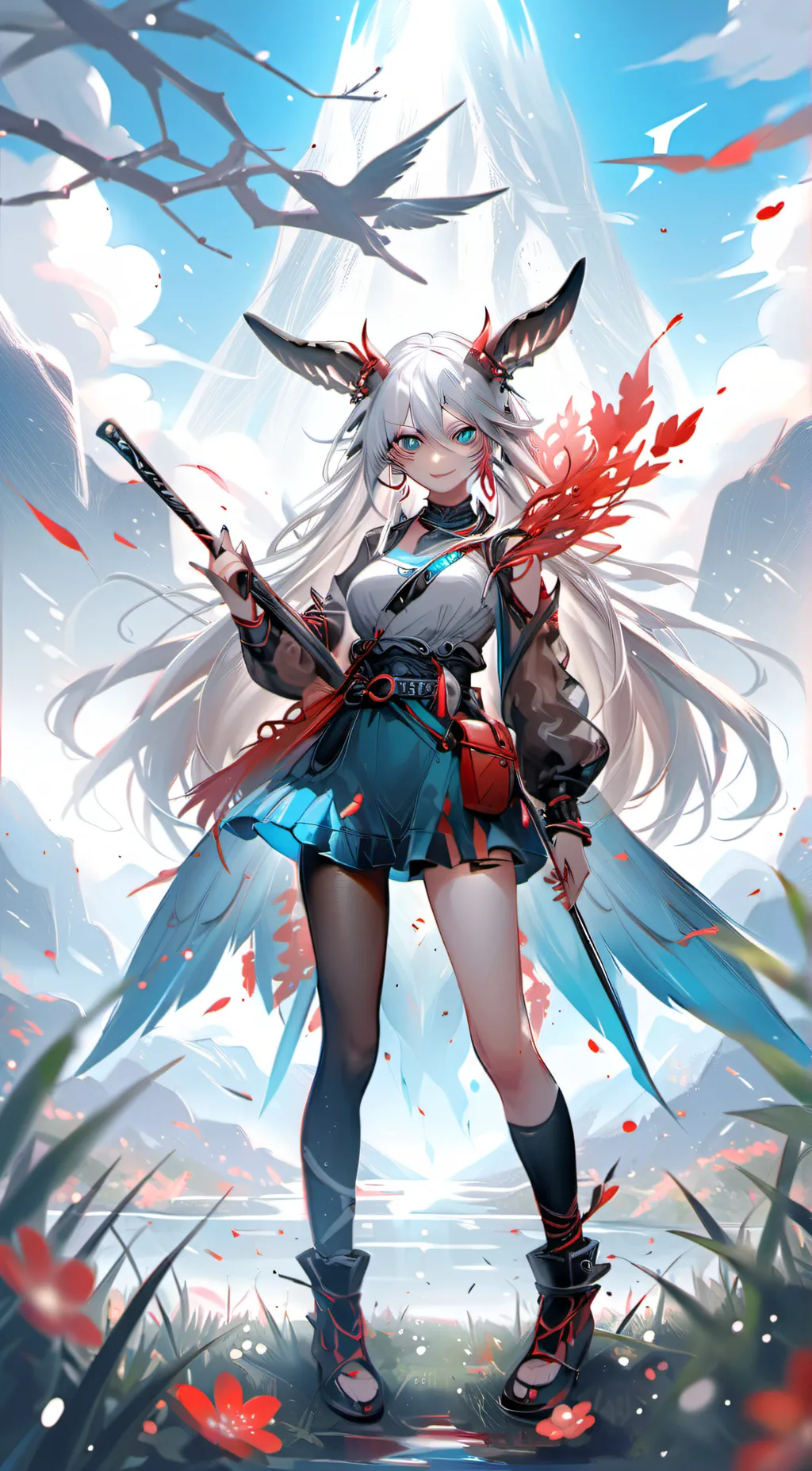 ai character: rain background