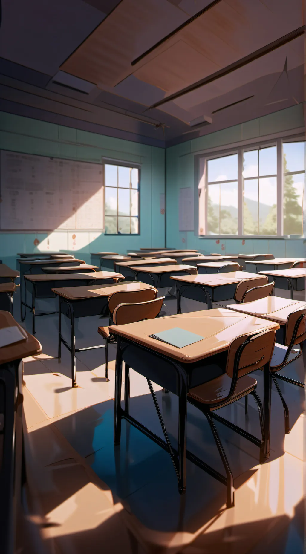 ai character:  high school❤ background