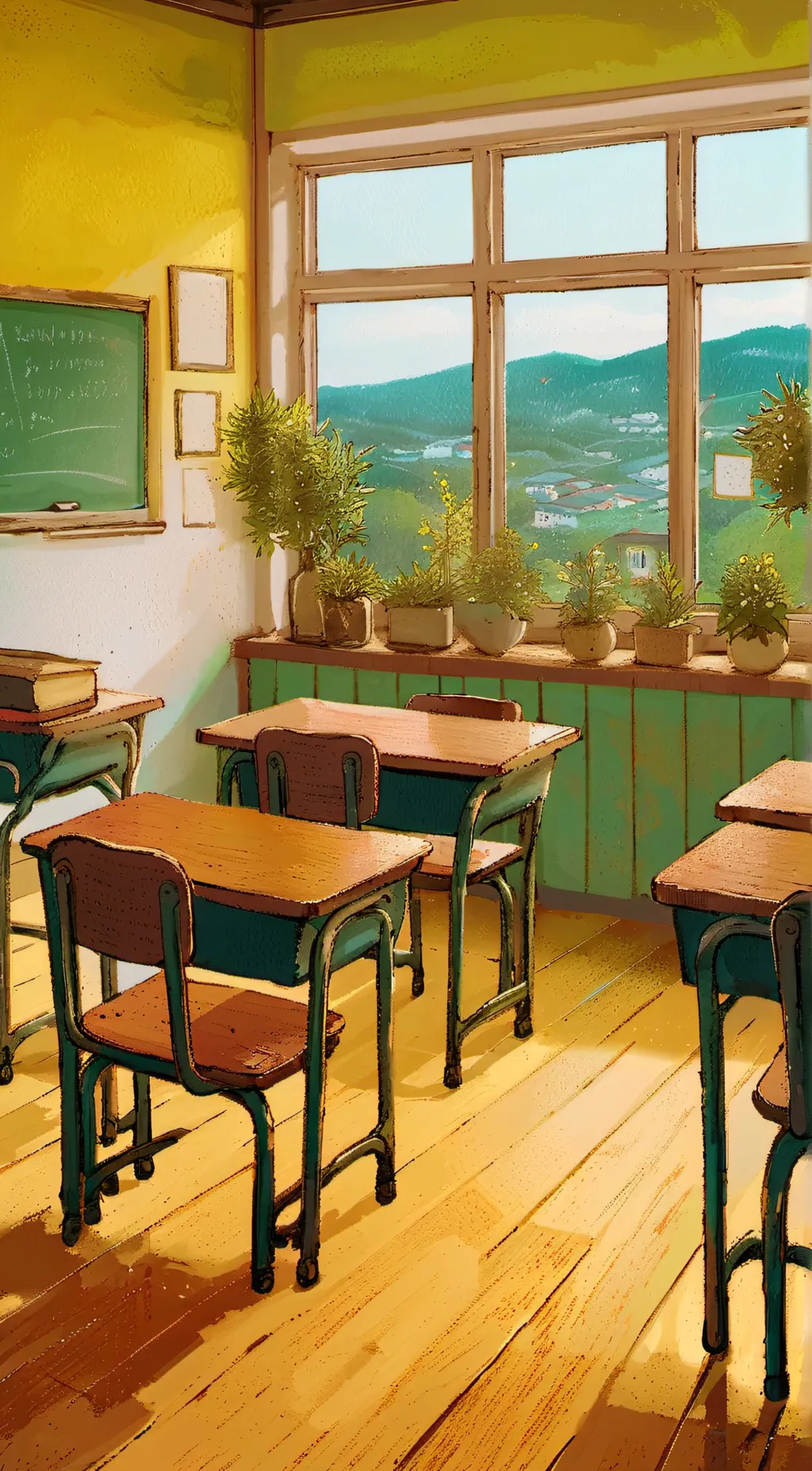 ai character: The School background