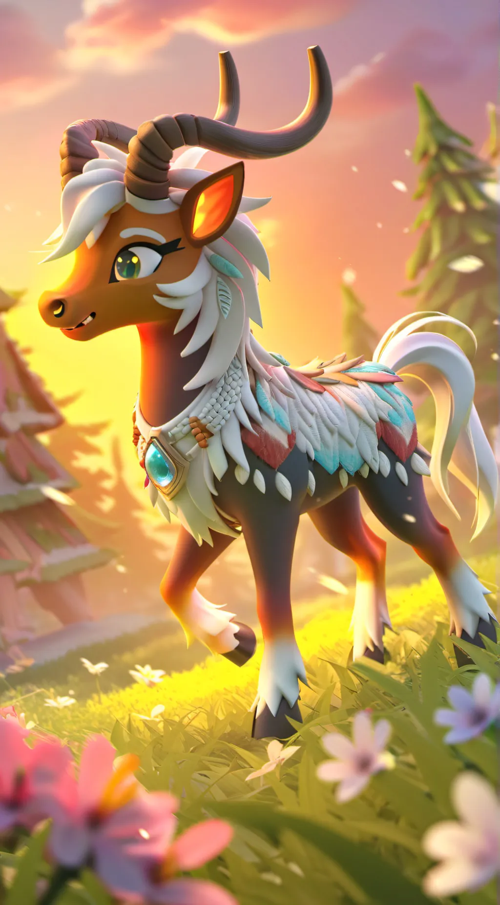 ai character: Rose background