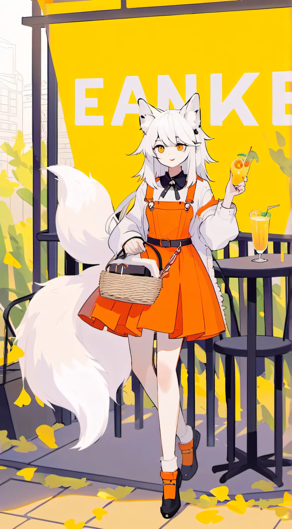 ai character: HeresFoxyYT  background