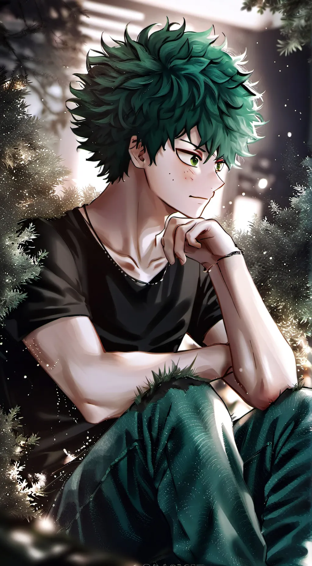 ai character: vampire deku  background