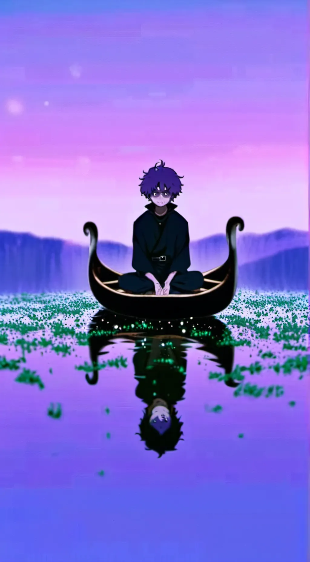ai character: Rain background
