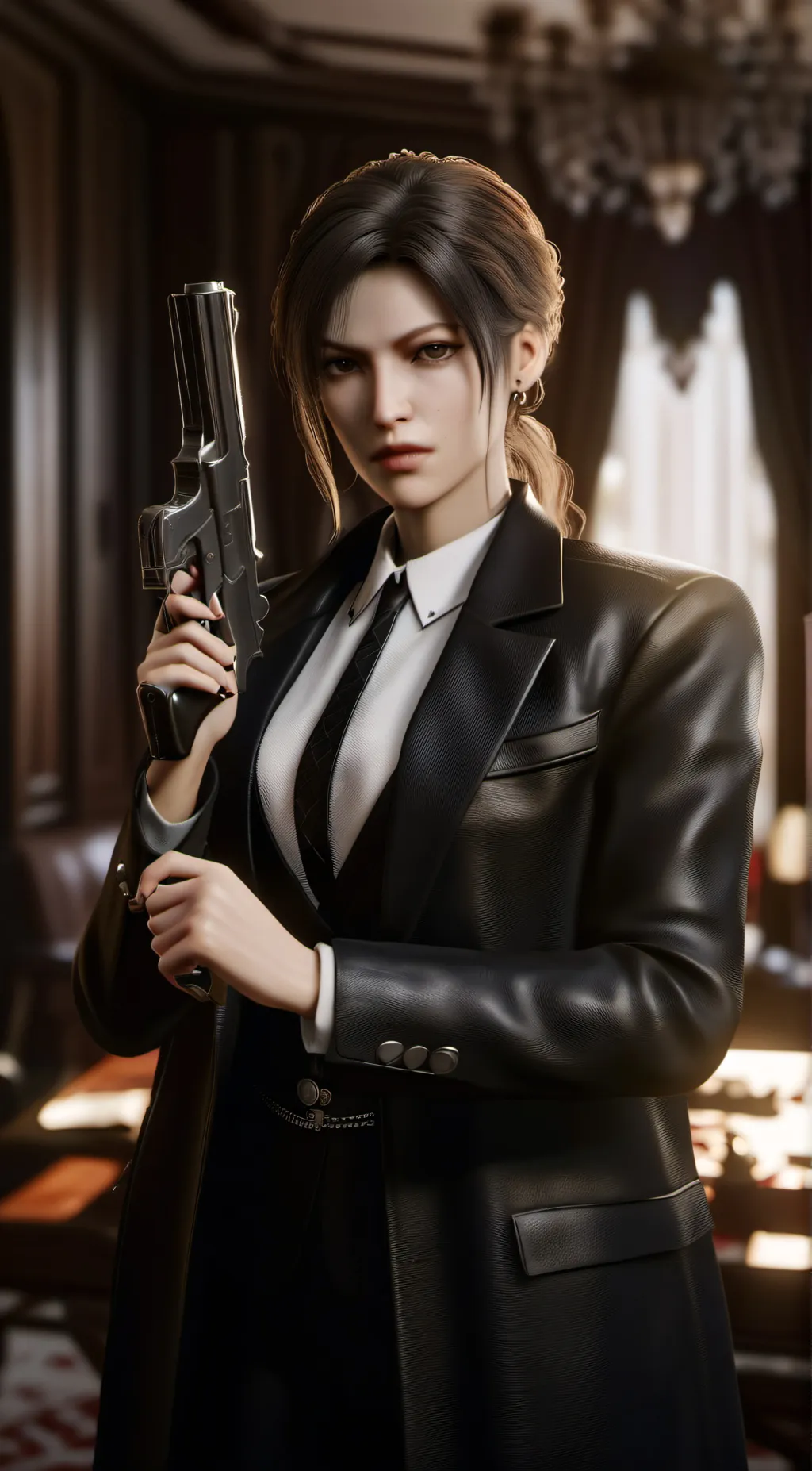 ai character: mafia boss  background