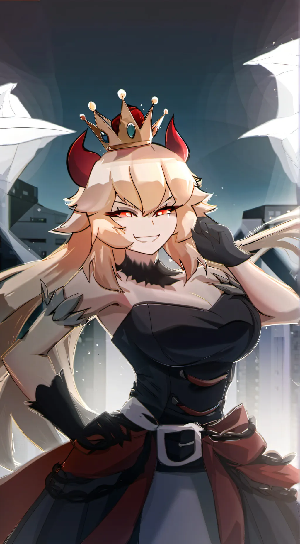 ai character: bowsette background
