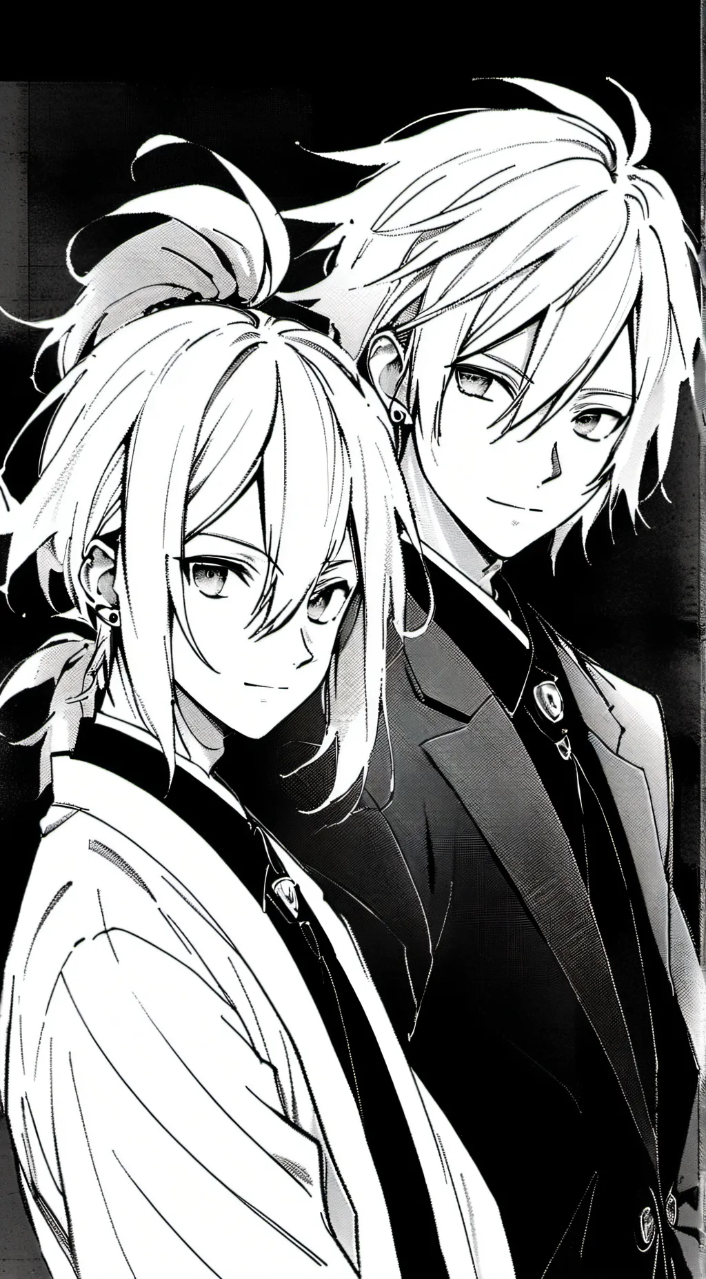 ai character: gojo amd sukuna background