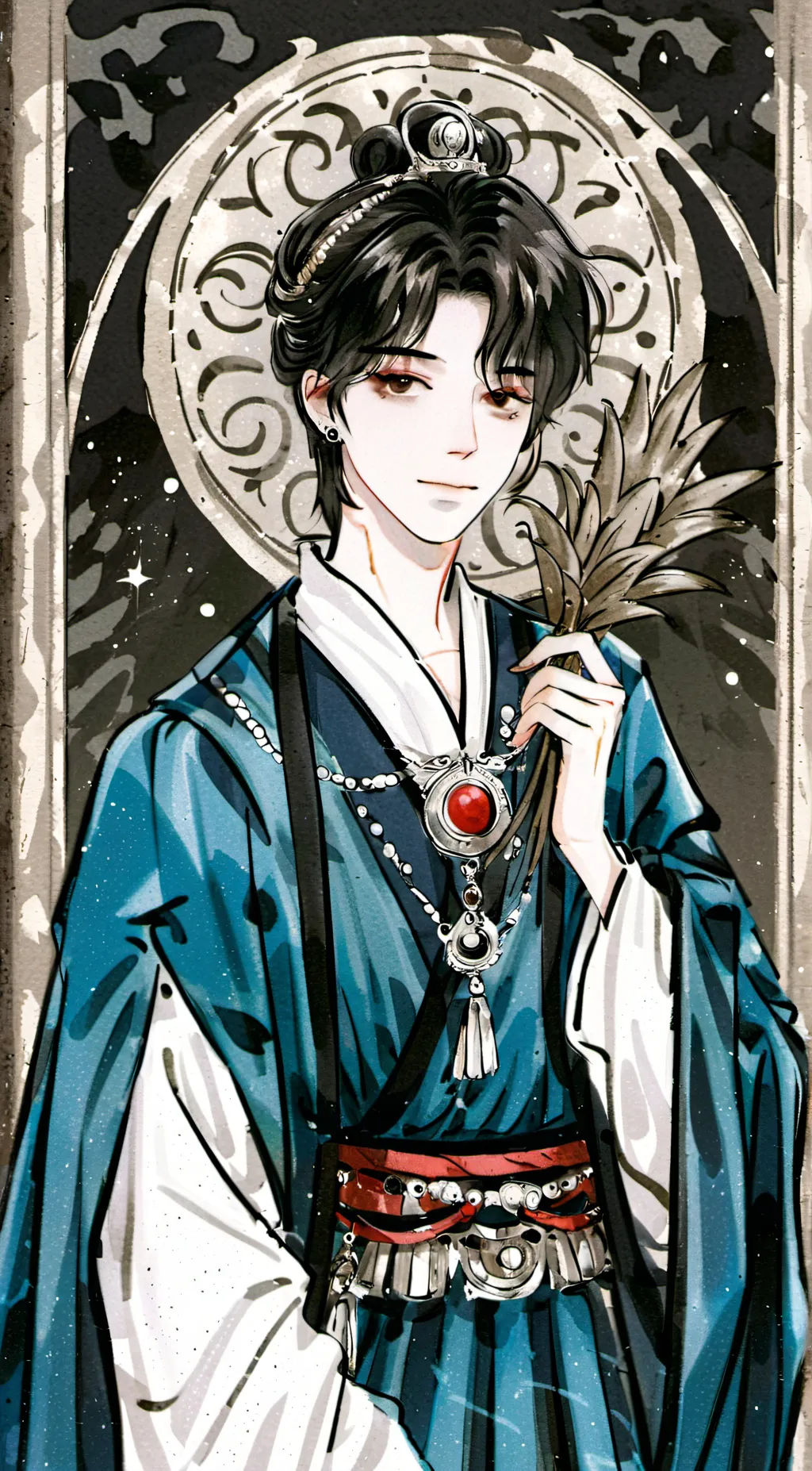 ai character: Kenjaku (Geto)  background