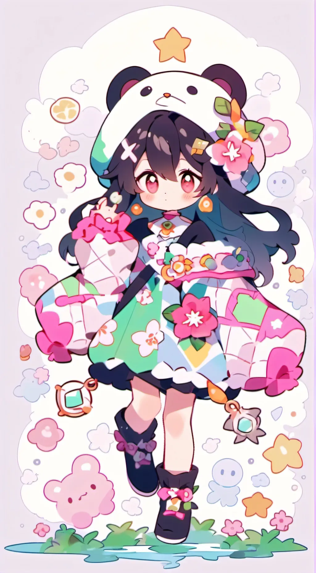 ai character: candy background