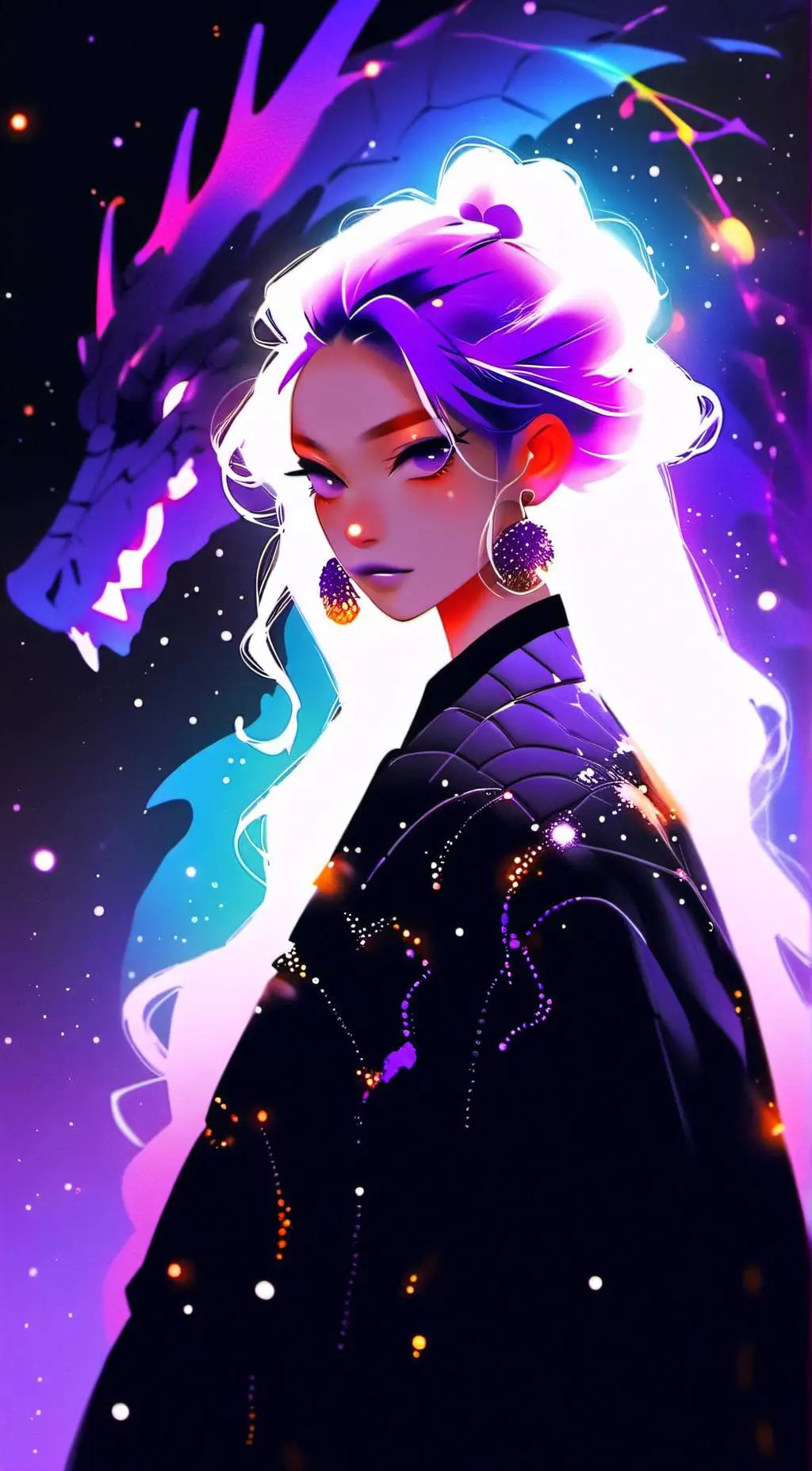 ai character: DRAGON GIRL  background